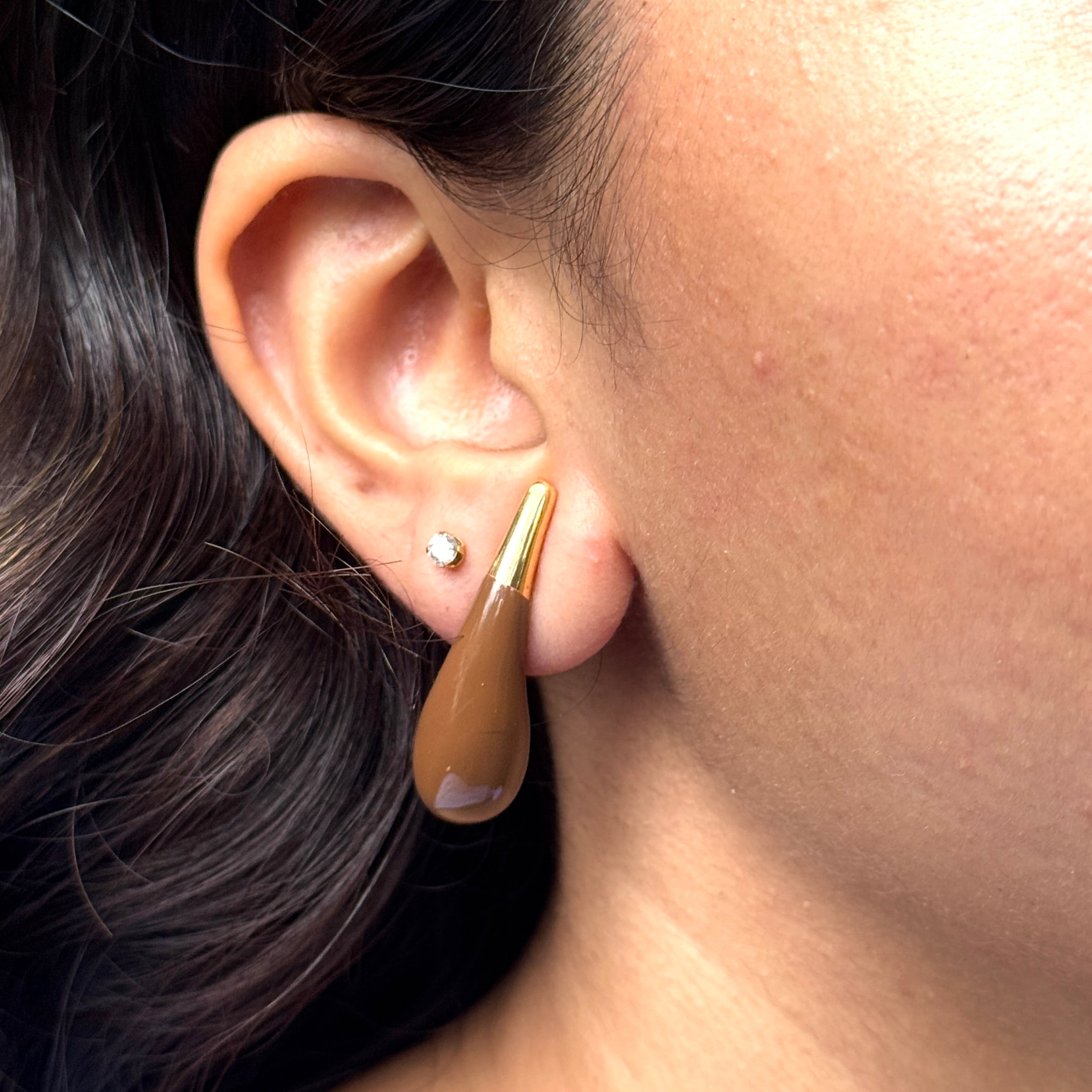 Cocoa Glaze Drop Earrings