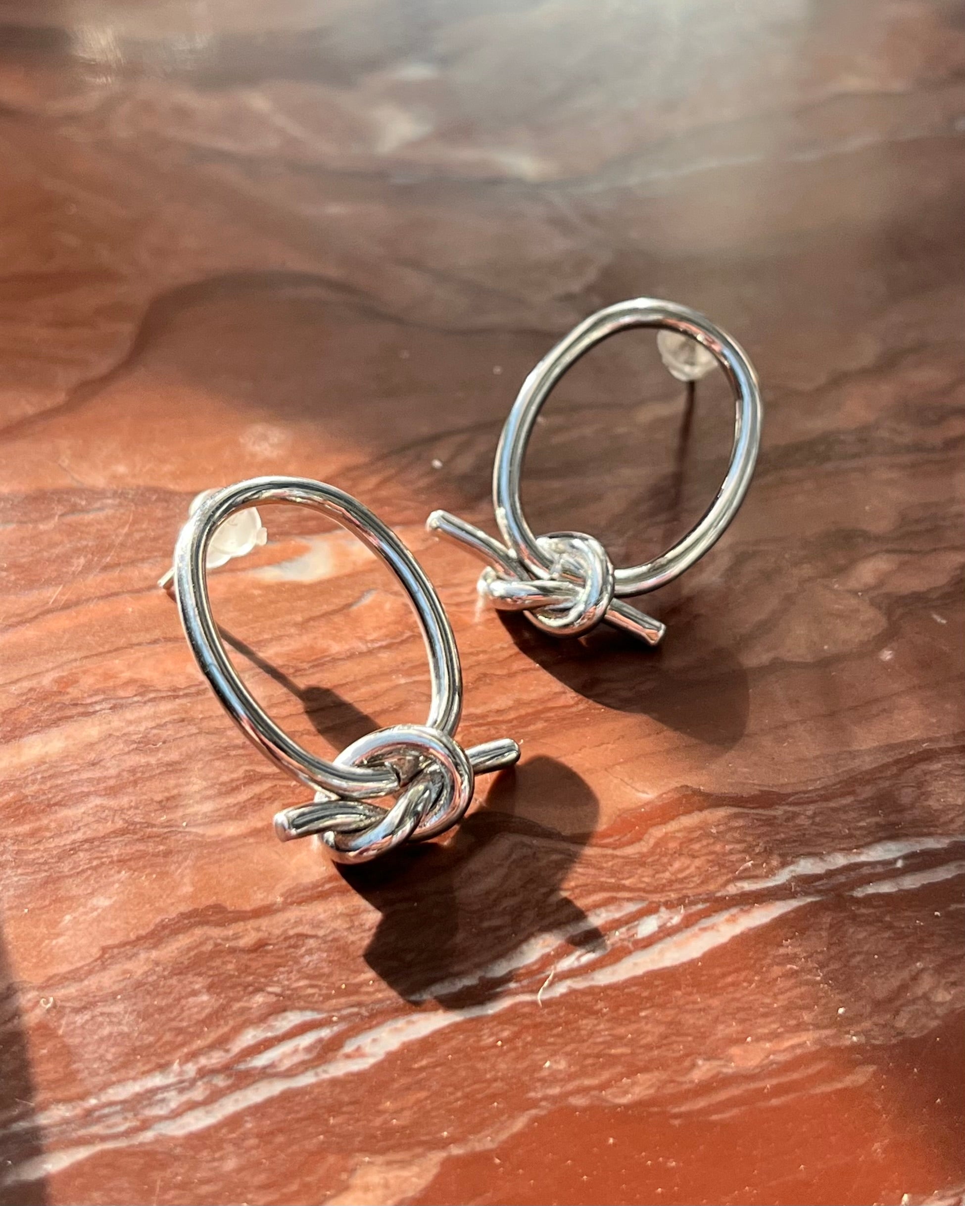 Silver Knot Earrings