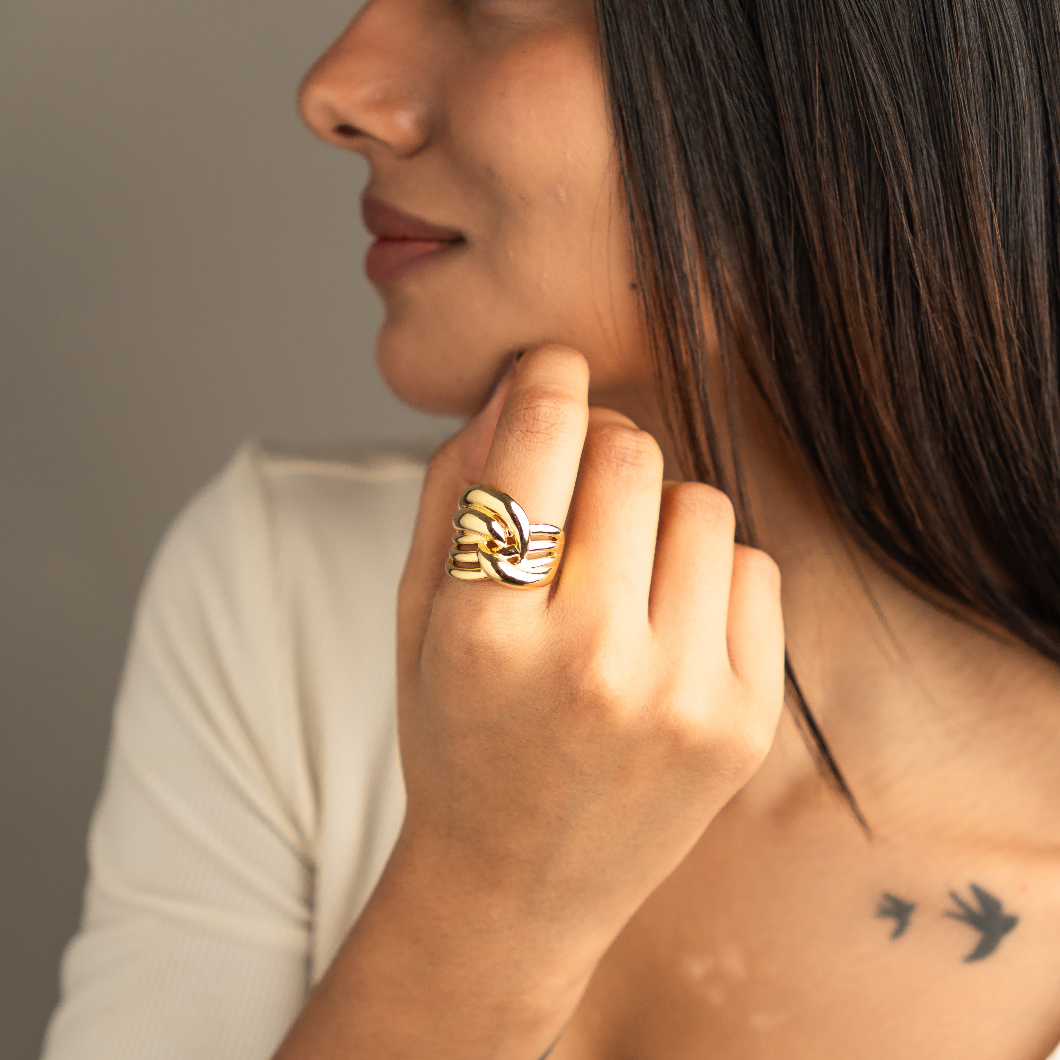 Multi Rope Chunky Ring