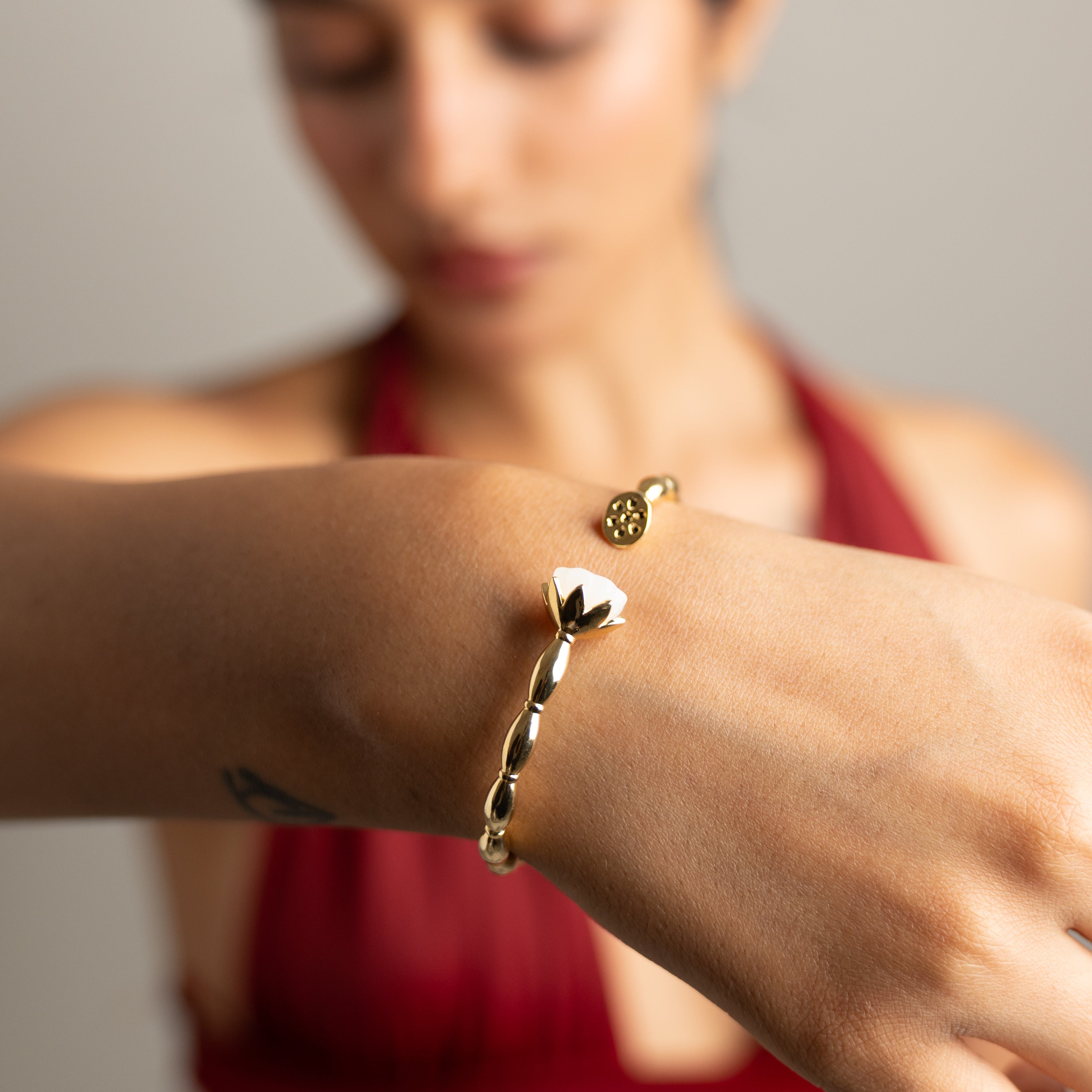 Opaline Floral Bangle