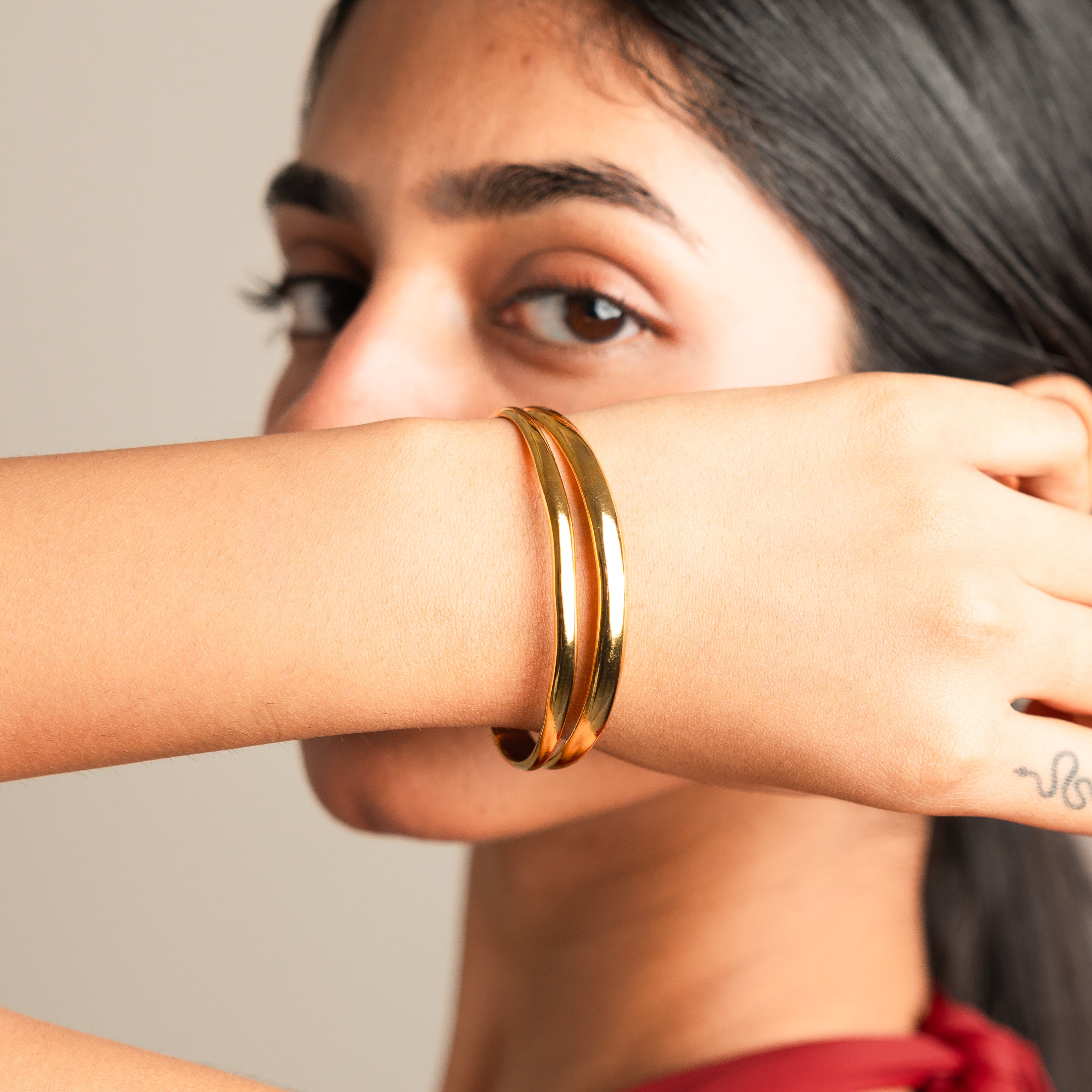 Dual Solid Cuff Bangle