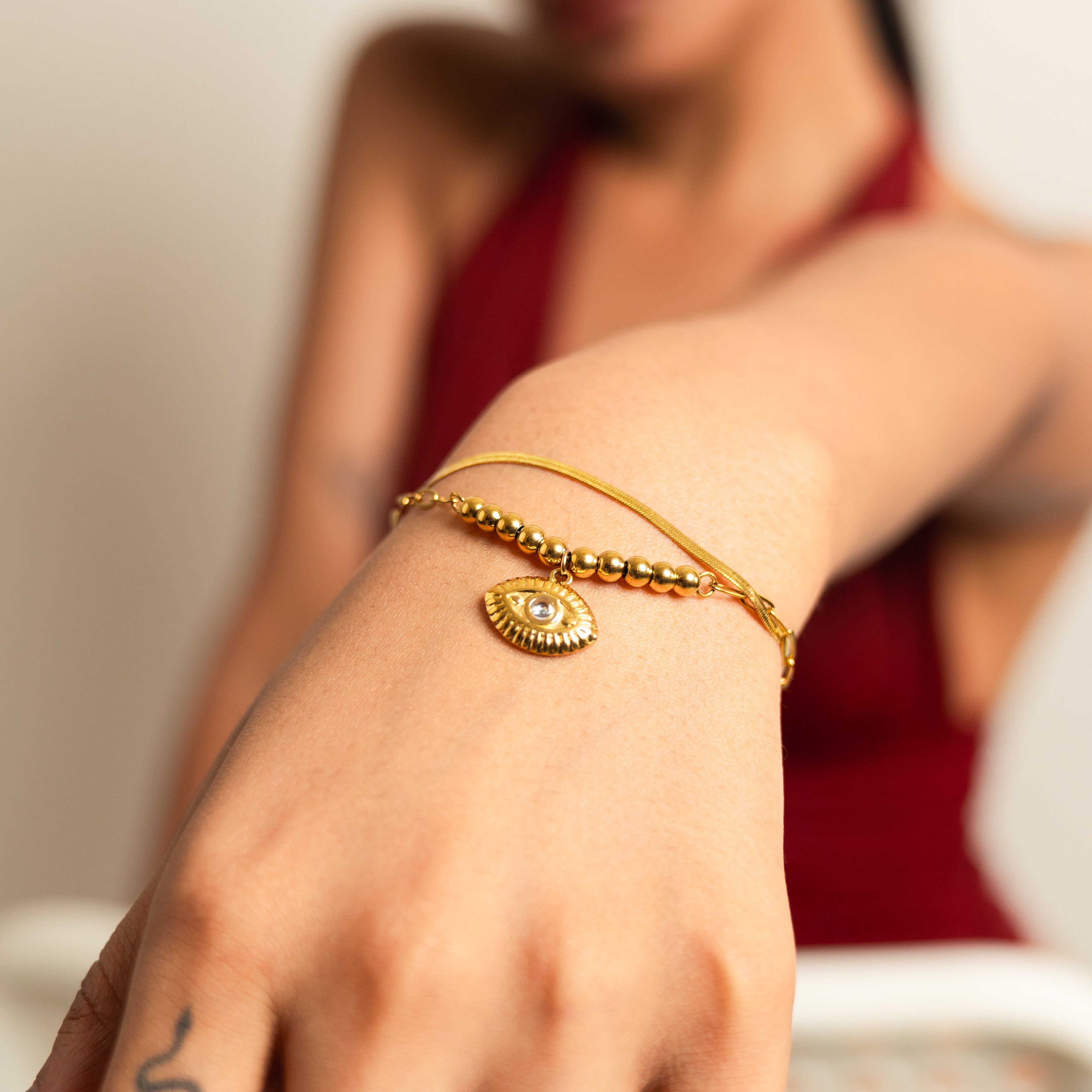 All-Seeing Grace Layered Bracelet