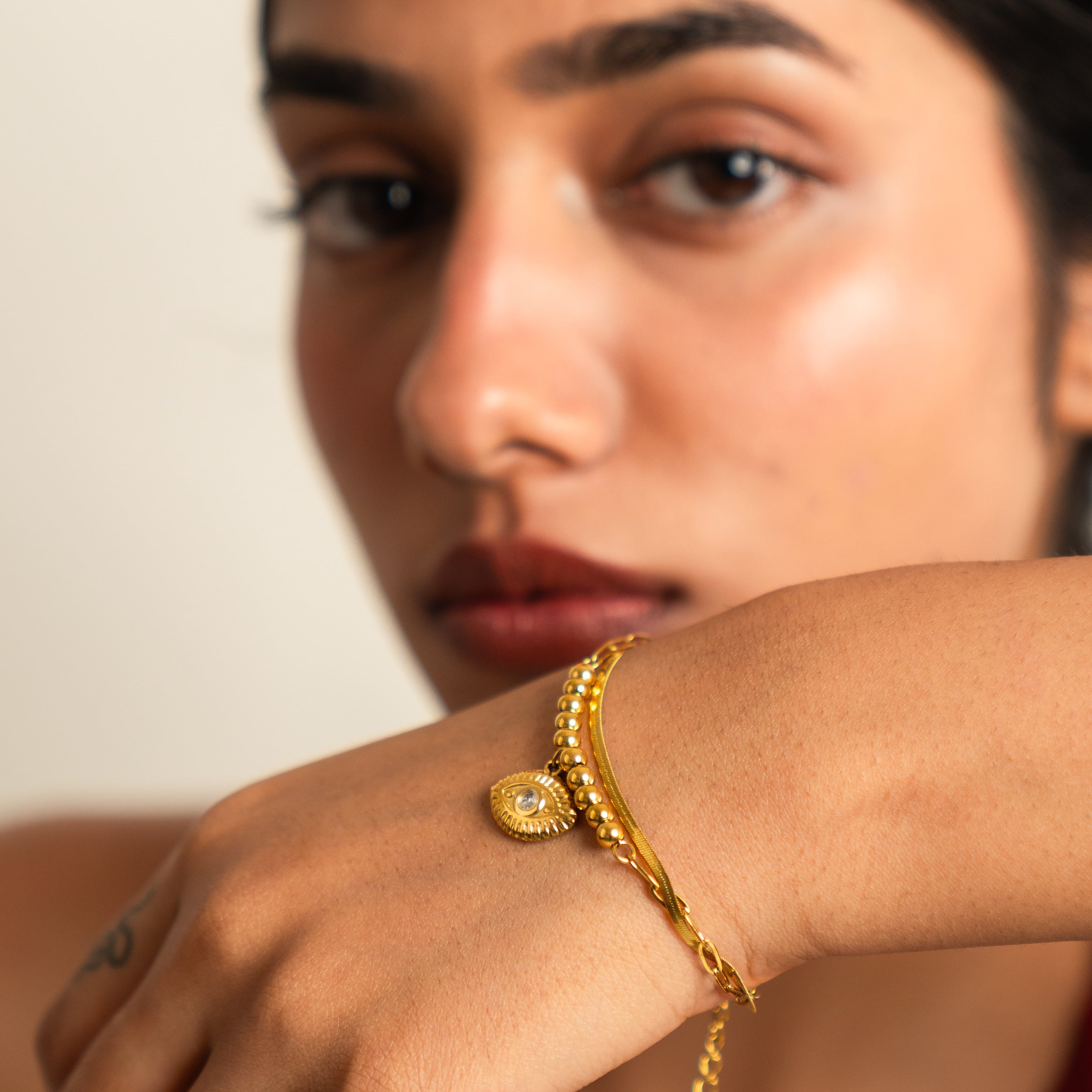 All-Seeing Grace Layered Bracelet