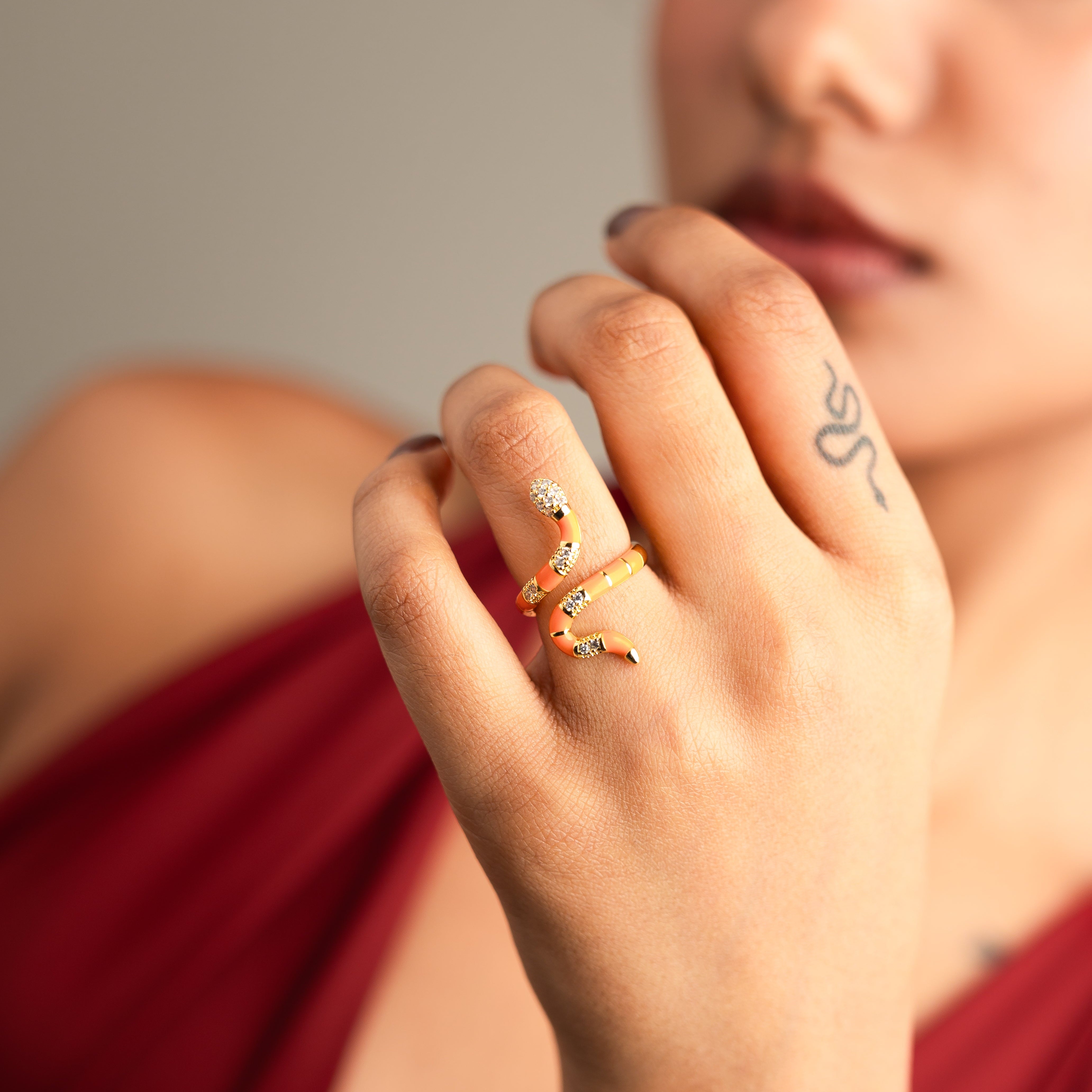 The Sunfire Snake Ring