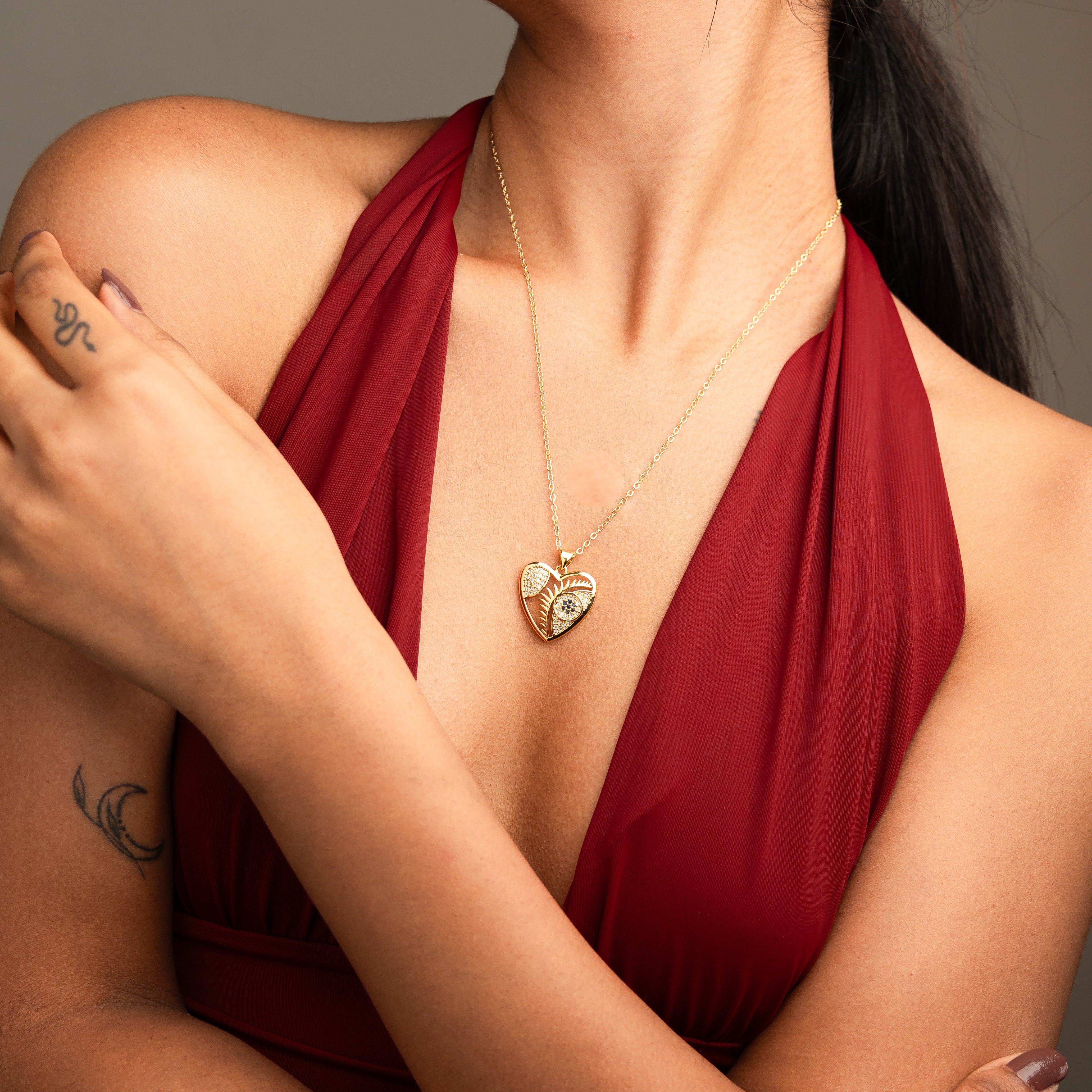 Guardian Heart Eye Necklace
