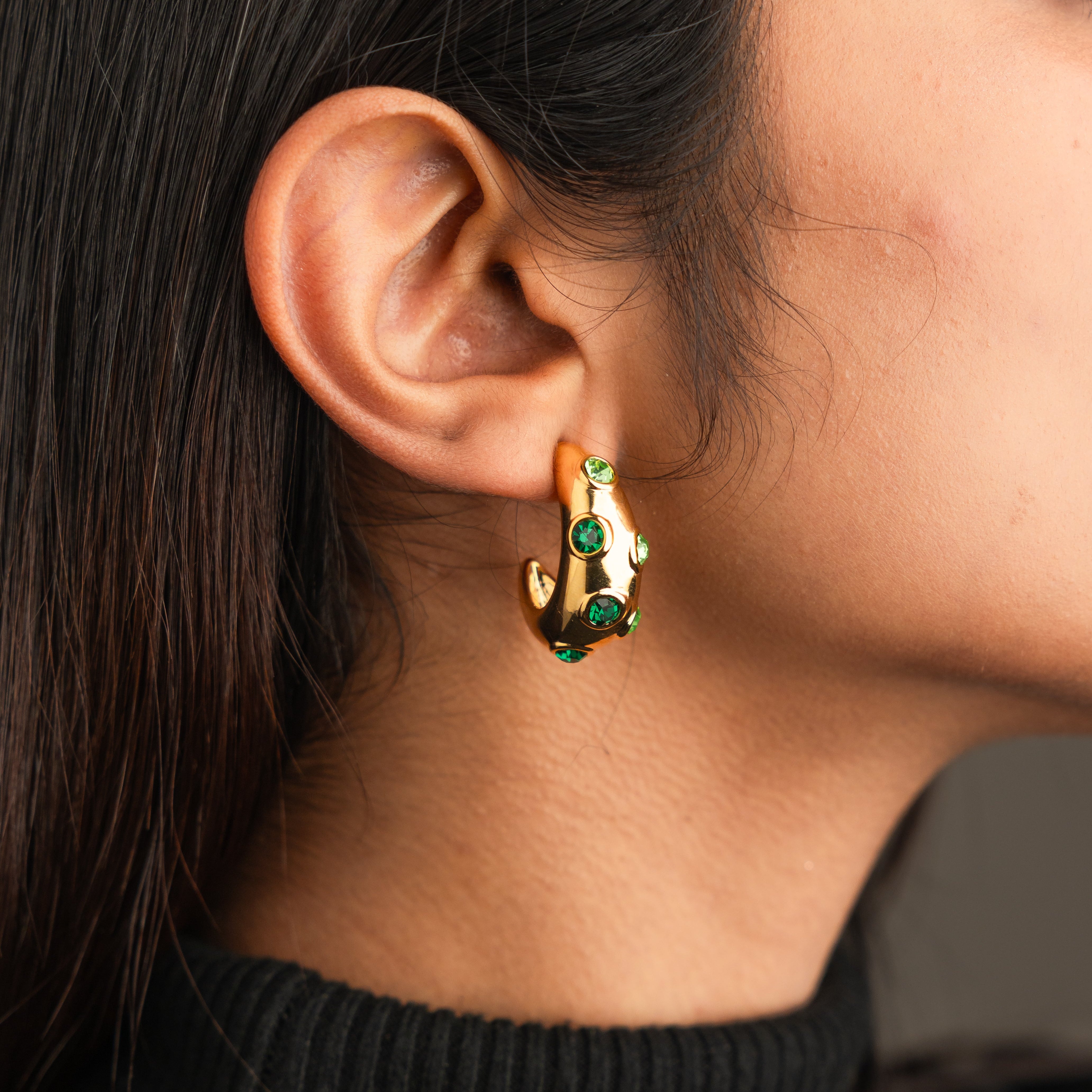 The Verdant Hoop Earrings