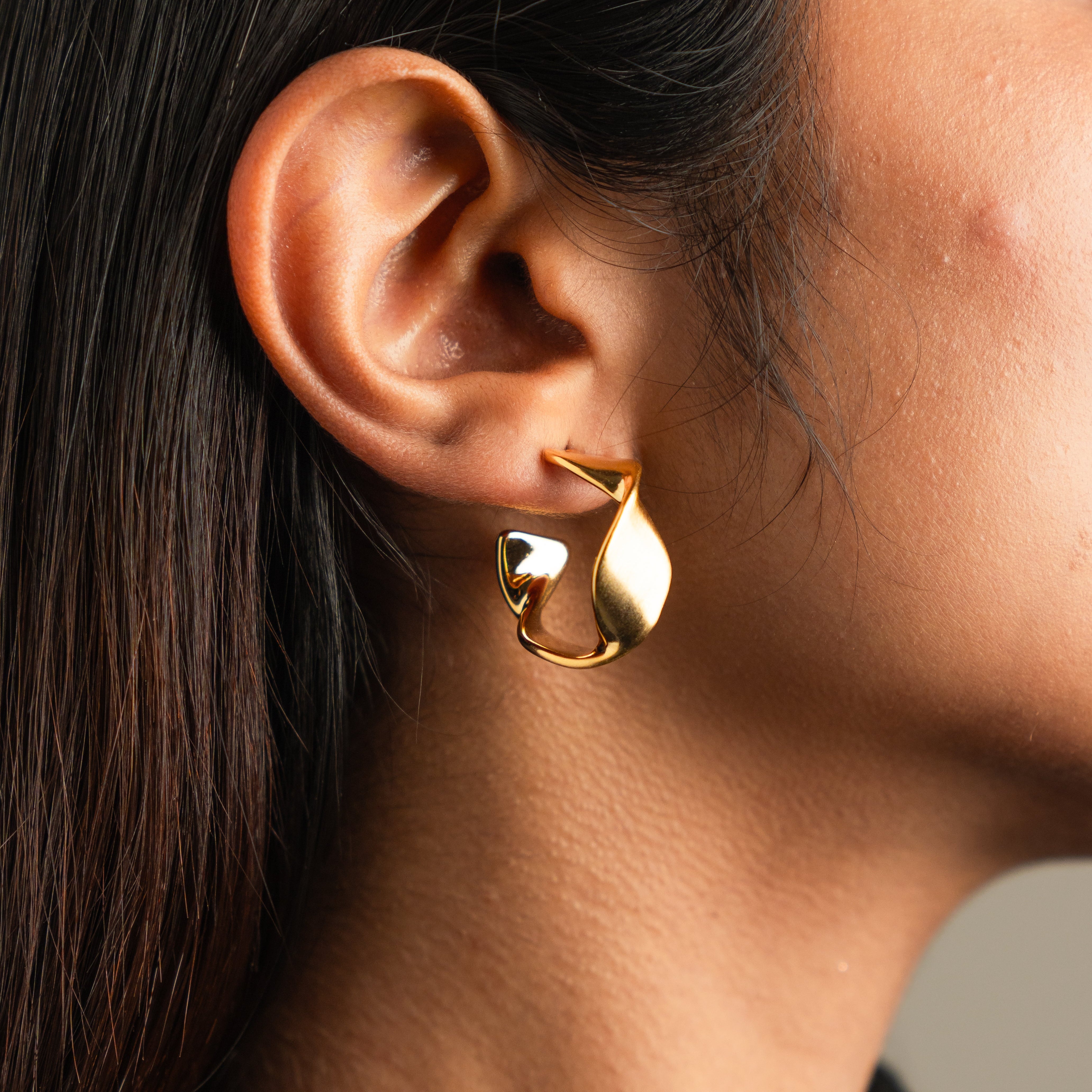 Etched Matte Hoops