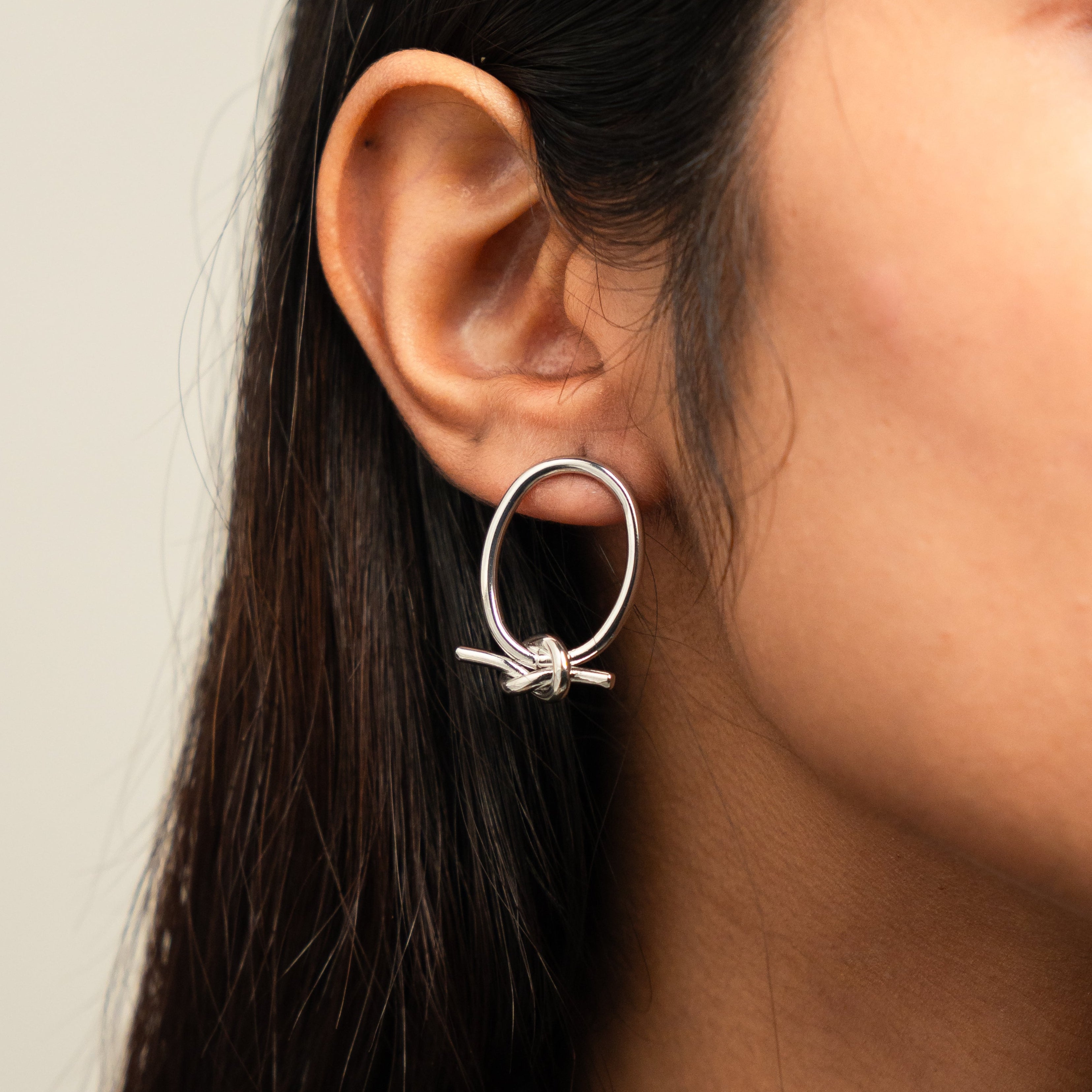 Silver Knot Earrings