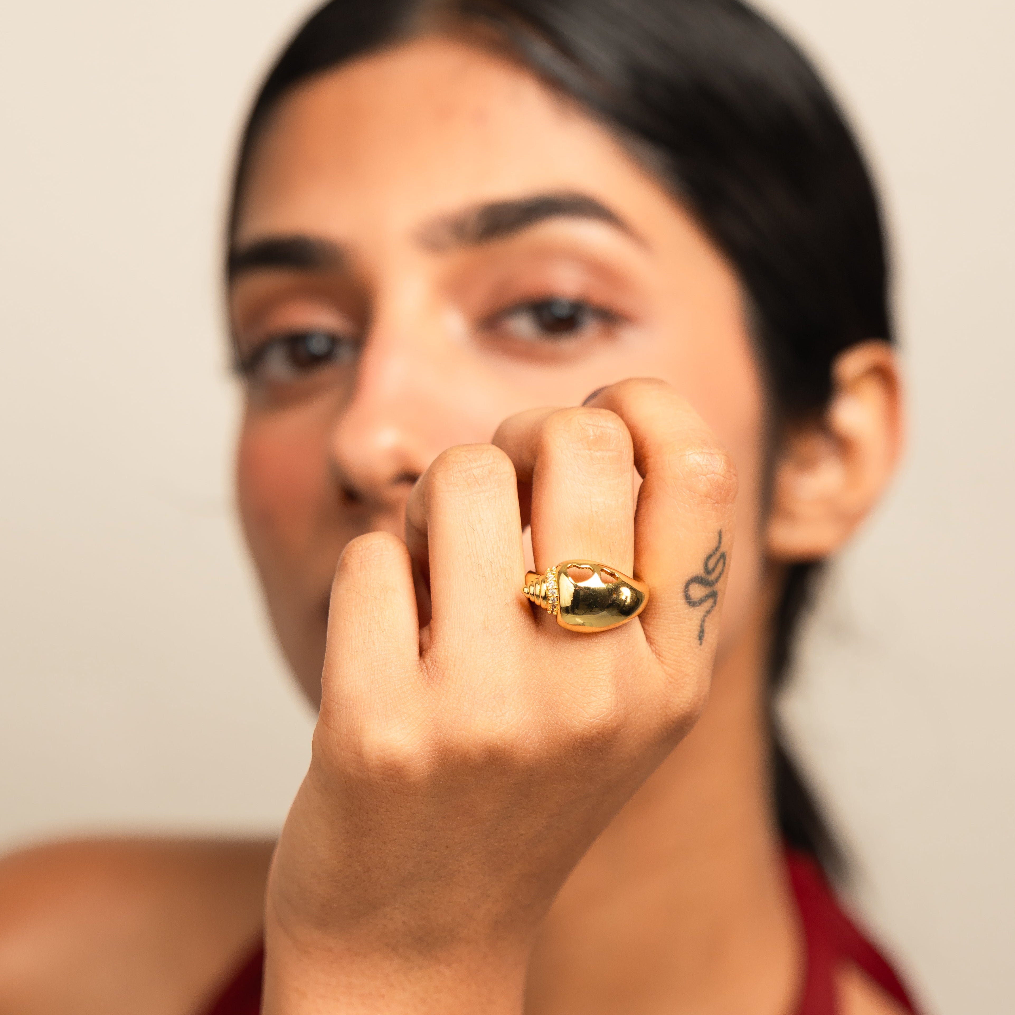 Heart Conch Shell Ring