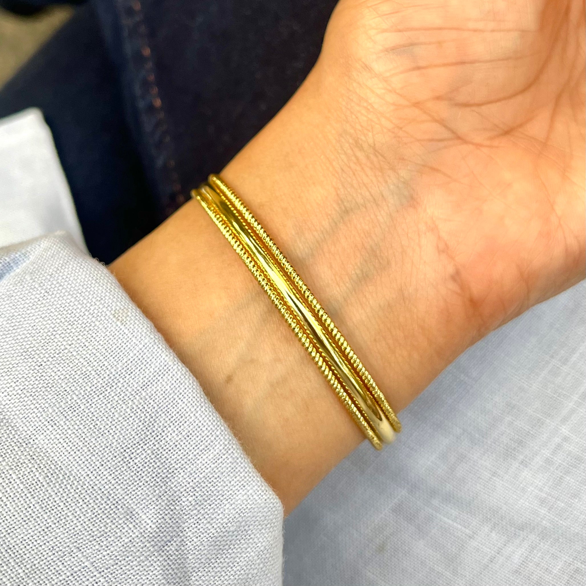 Seraphine Double-Line Cuff Bangle