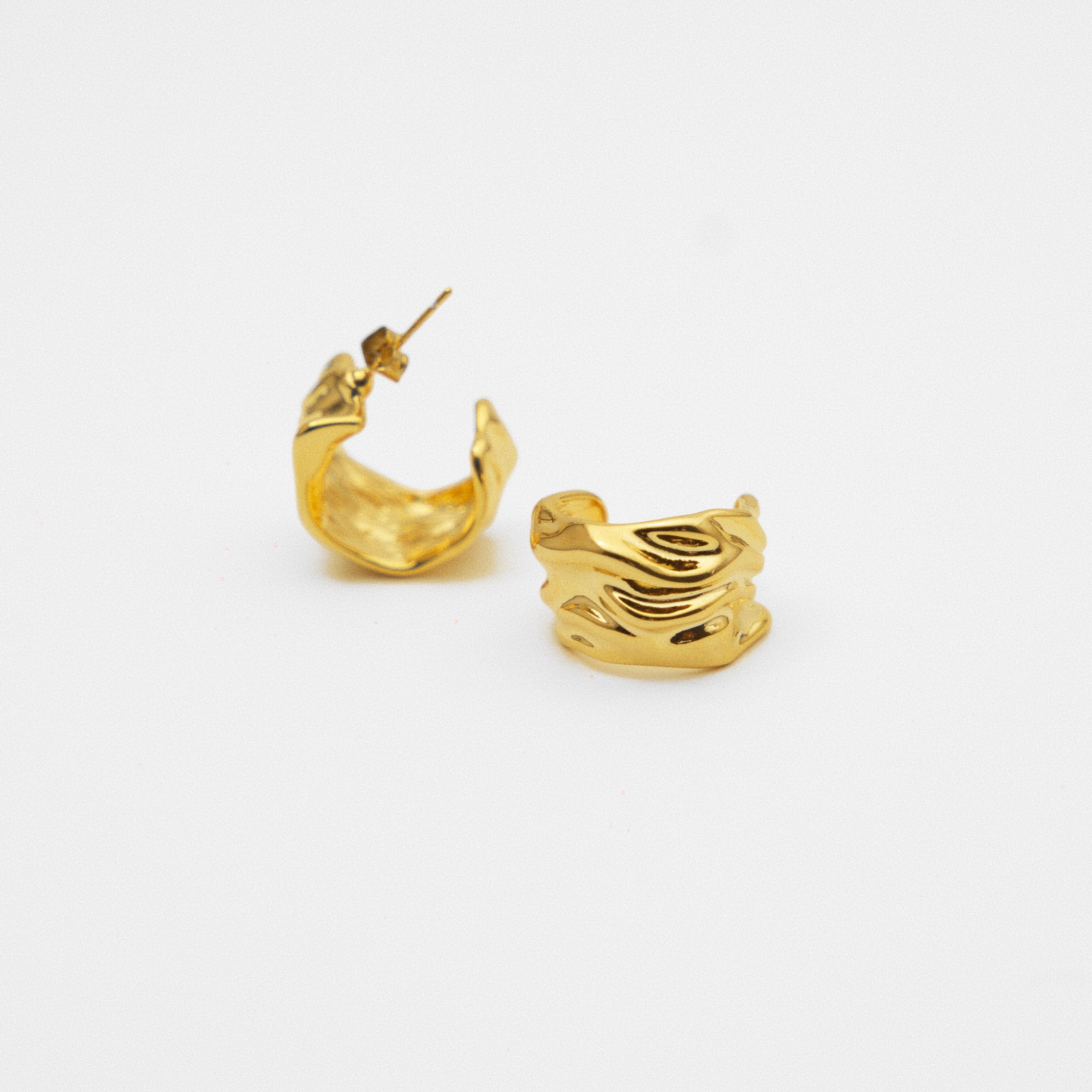 Abstract Hoop Earrings