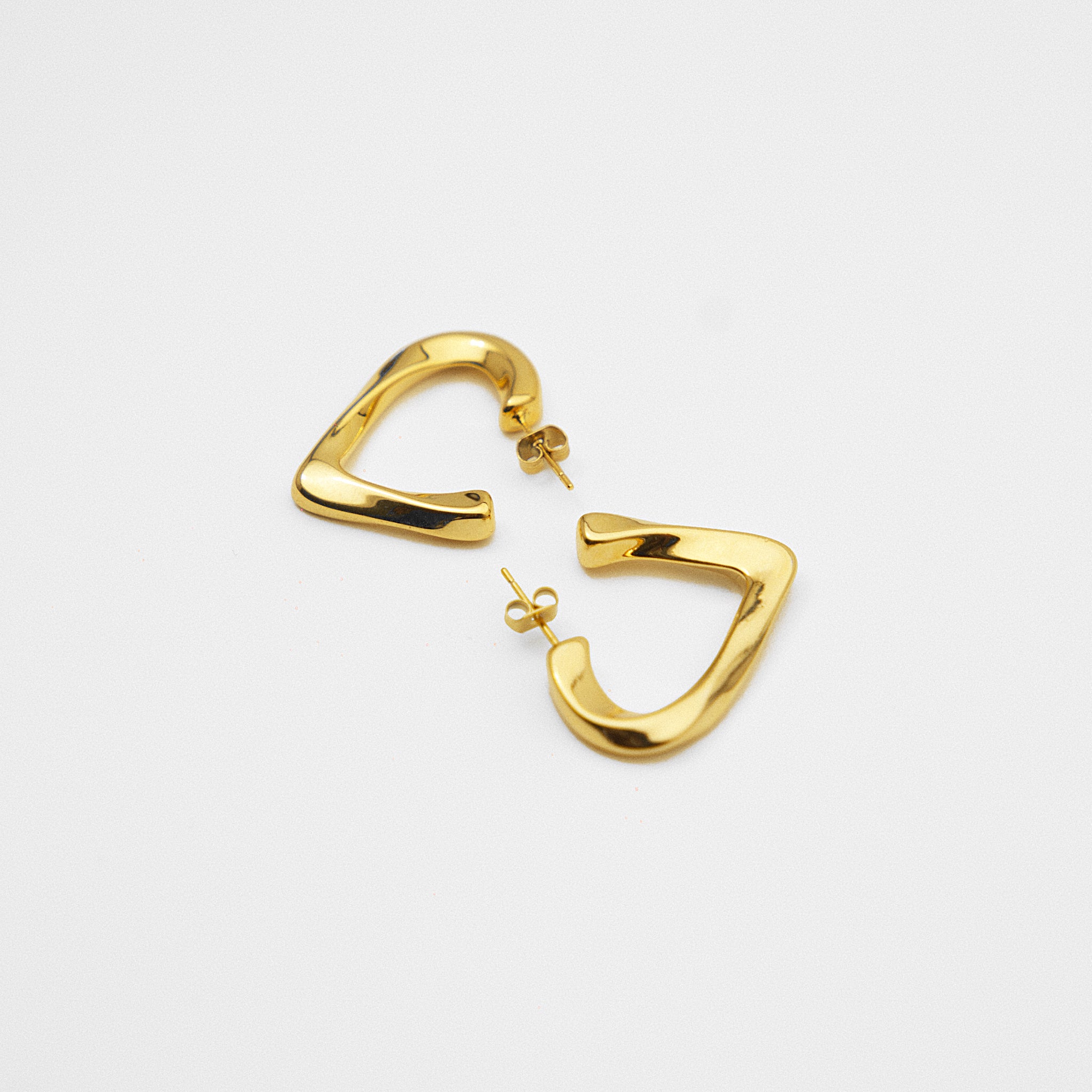 Half-Hearted Hoop Earrings