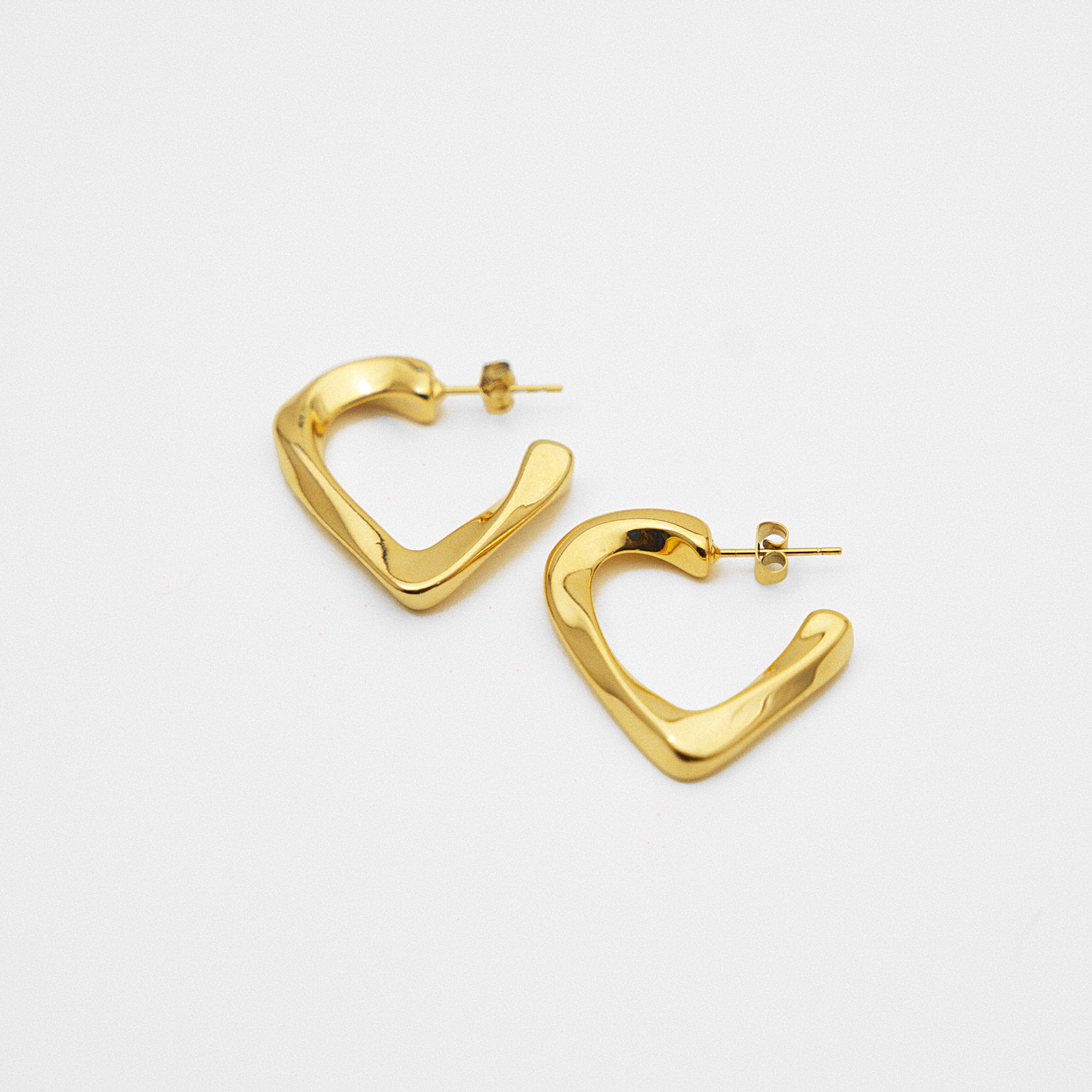 Half-Hearted Hoop Earrings