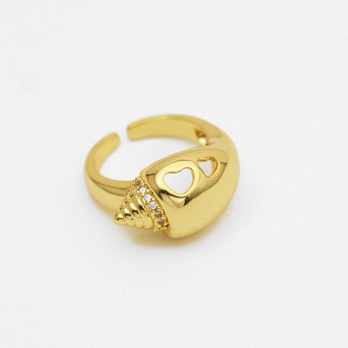 Heart Conch Shell Ring