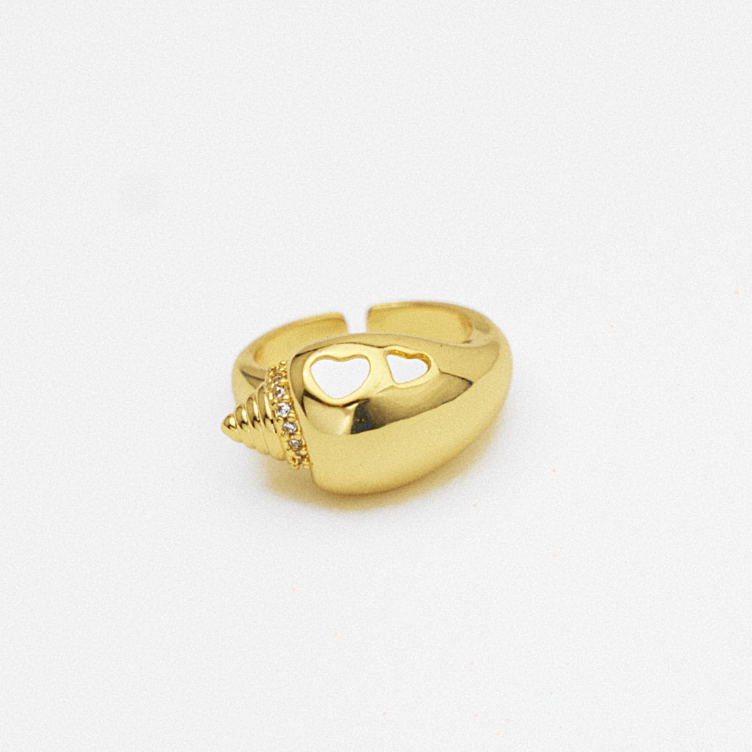 Heart Conch Shell Ring