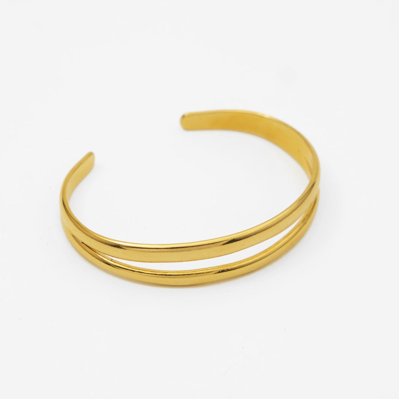 Dual Solid Cuff Bangle