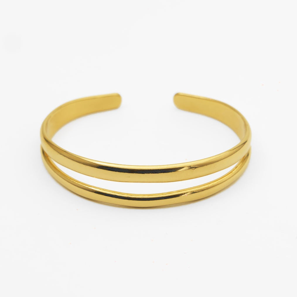 Dual Solid Cuff Bangle