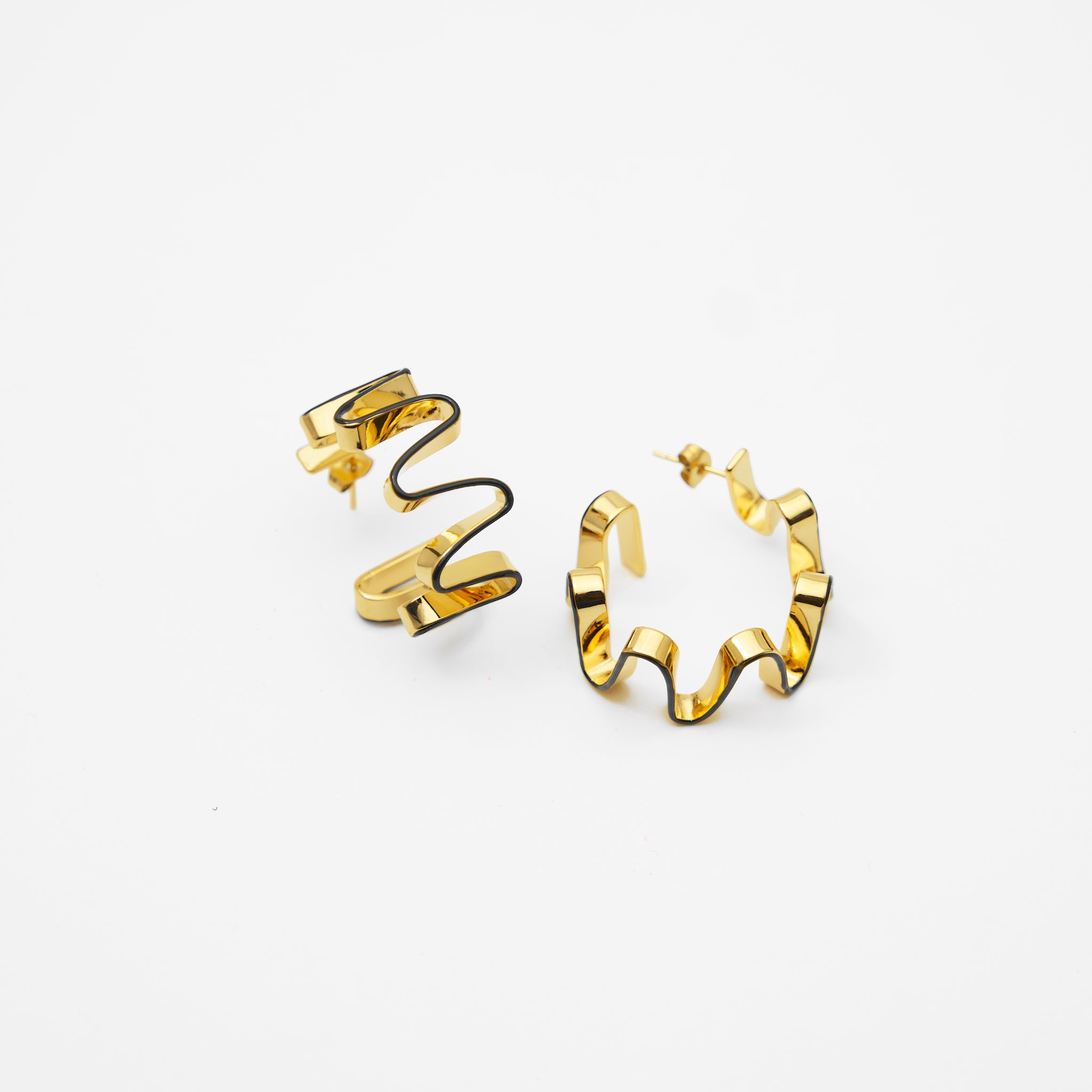 The Ripple Hoop Earrings