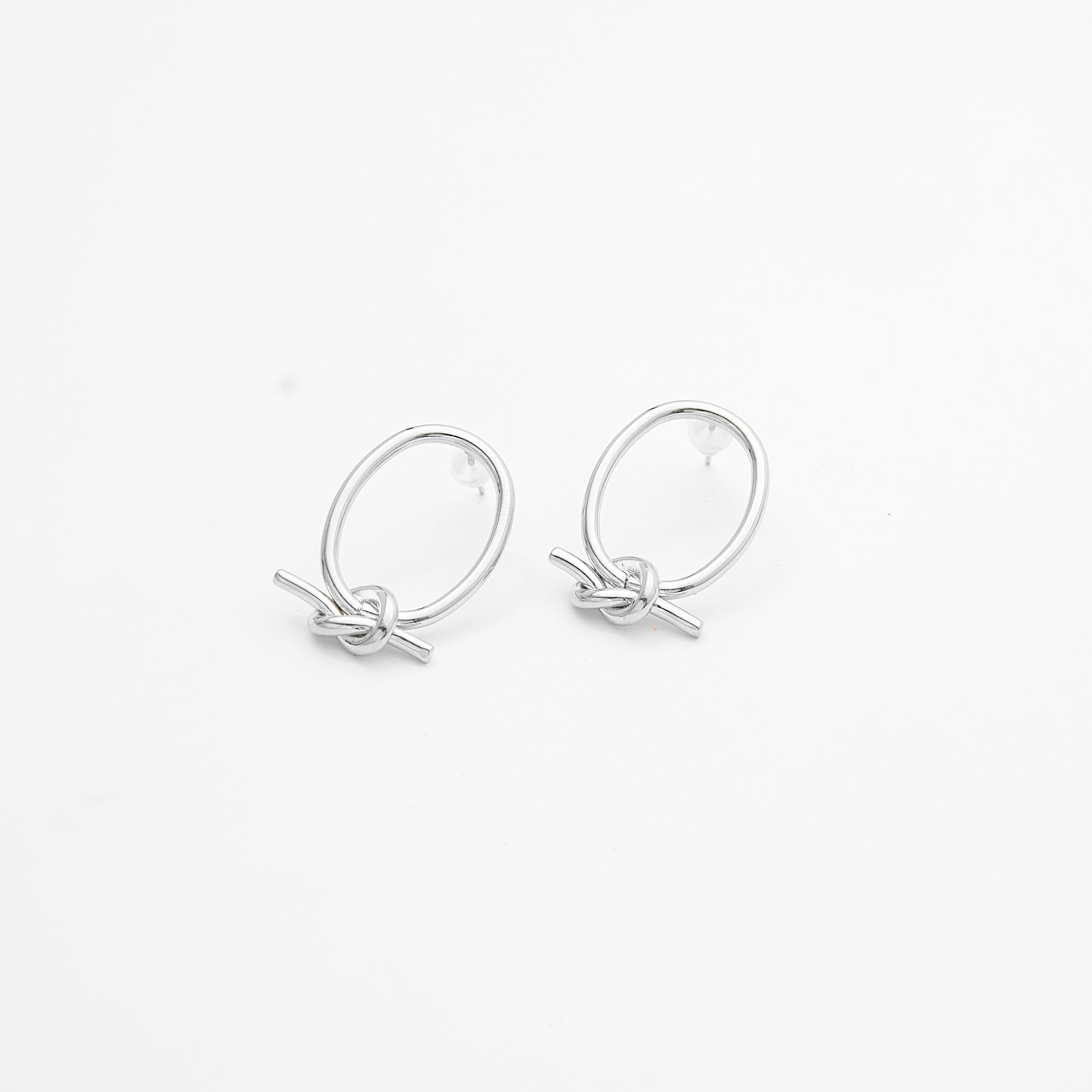 Silver Knot Earrings
