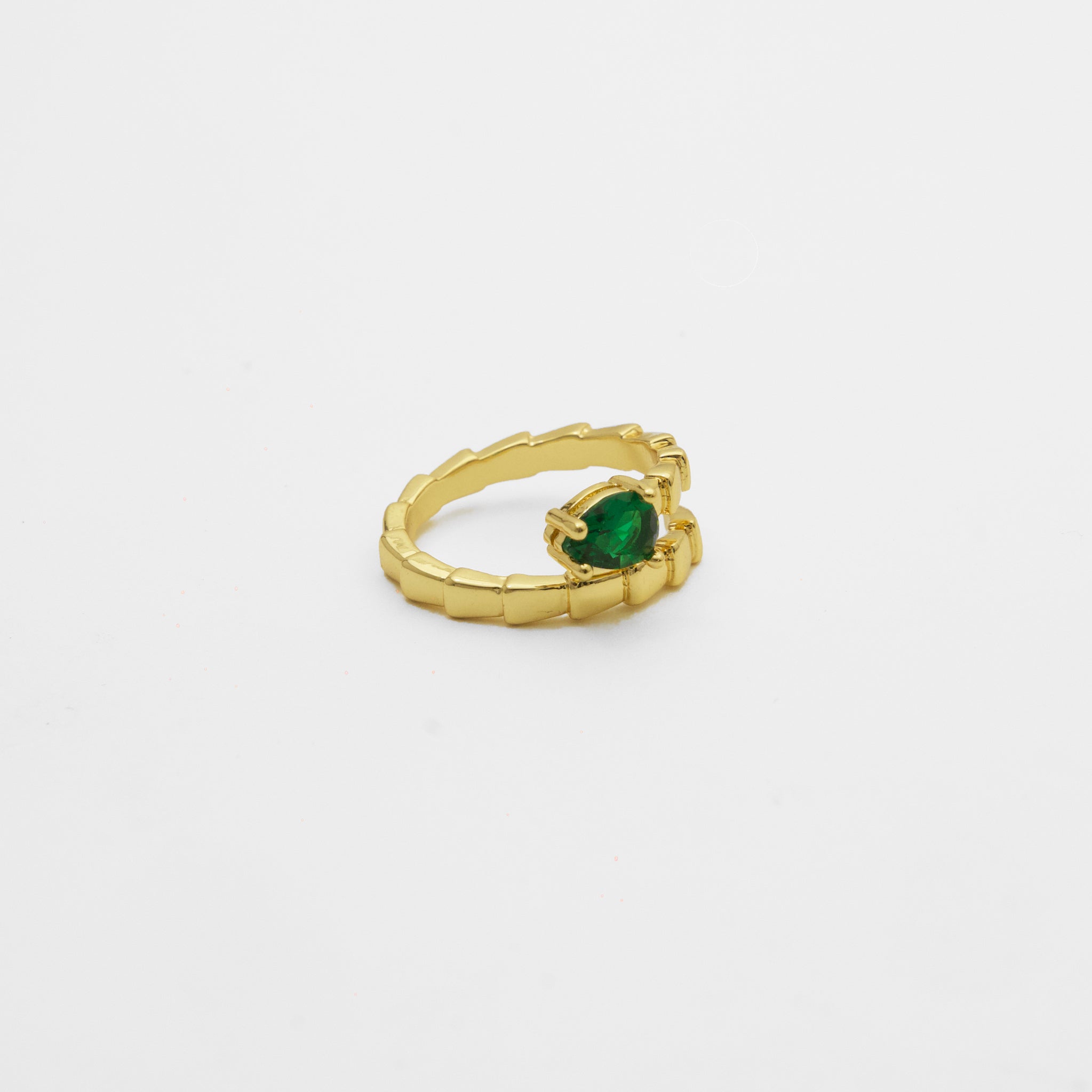Emerald Snake Ring