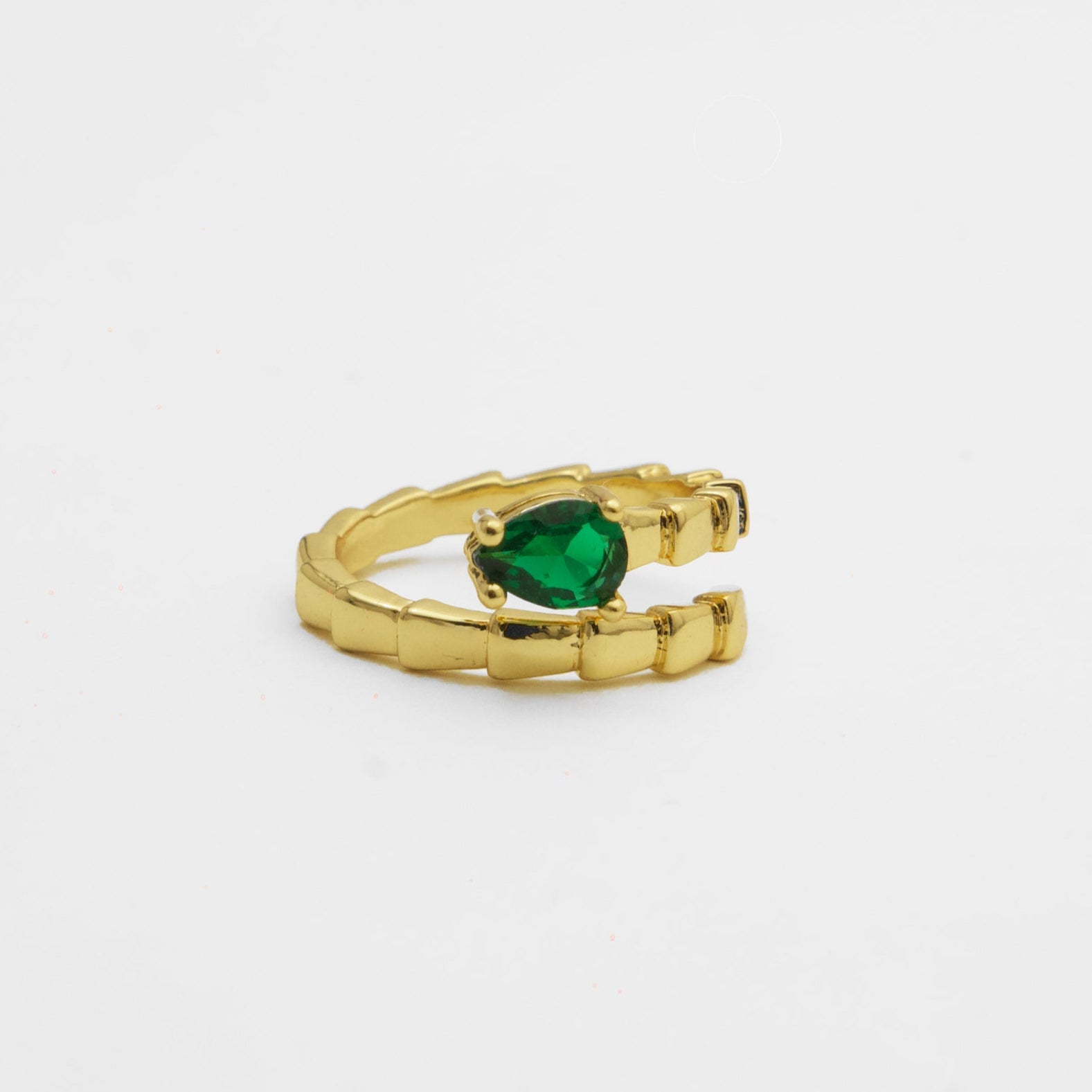 Emerald Snake Ring