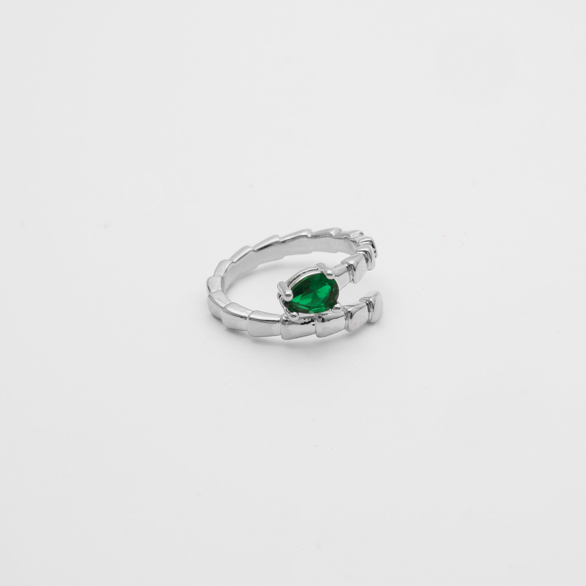 Emerald Snake Ring