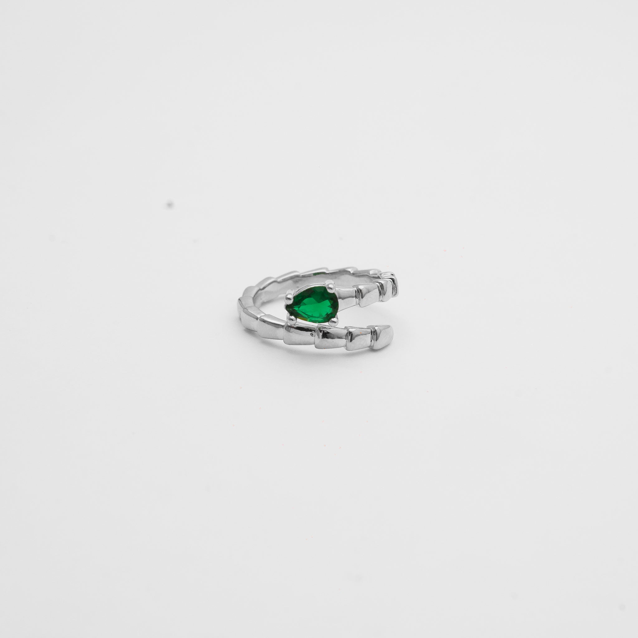 Emerald Snake Ring