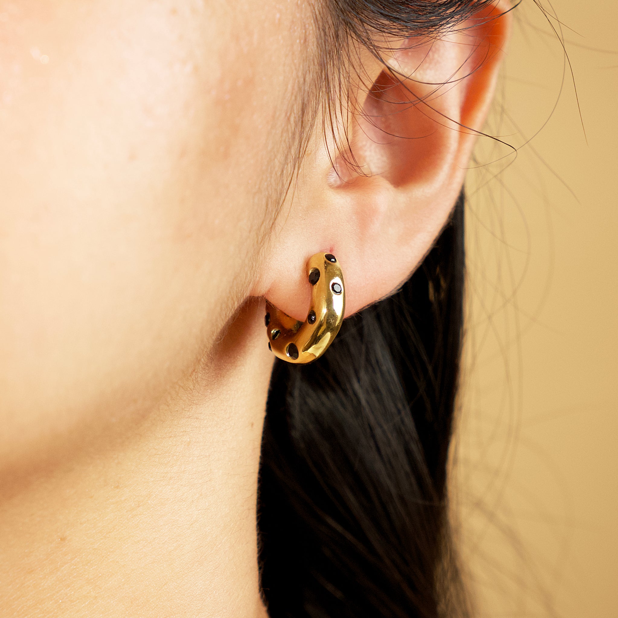 Moonstone Hoop Earrings