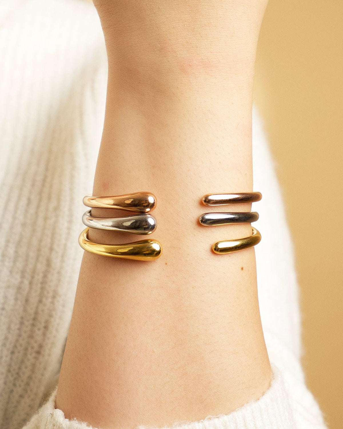 Sleek Plain Curve Bangle | Tilassa | Stackable Bangles For Women