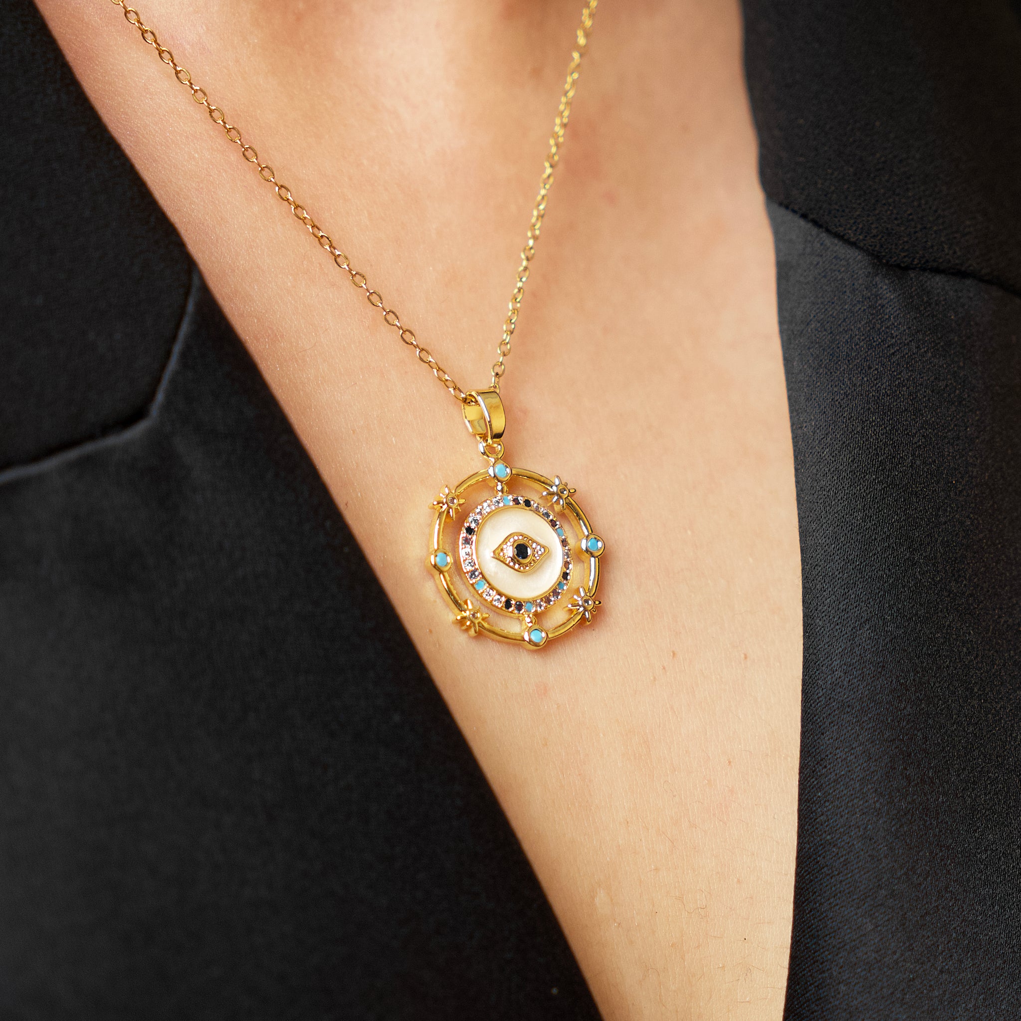 The White Evil Eye Necklace