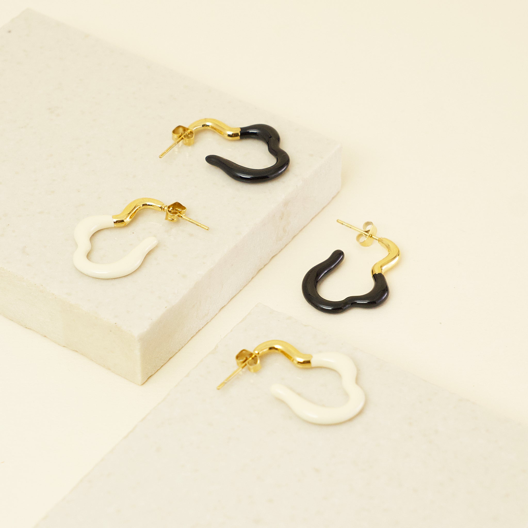 Abstract Cloud Hoop Earrings