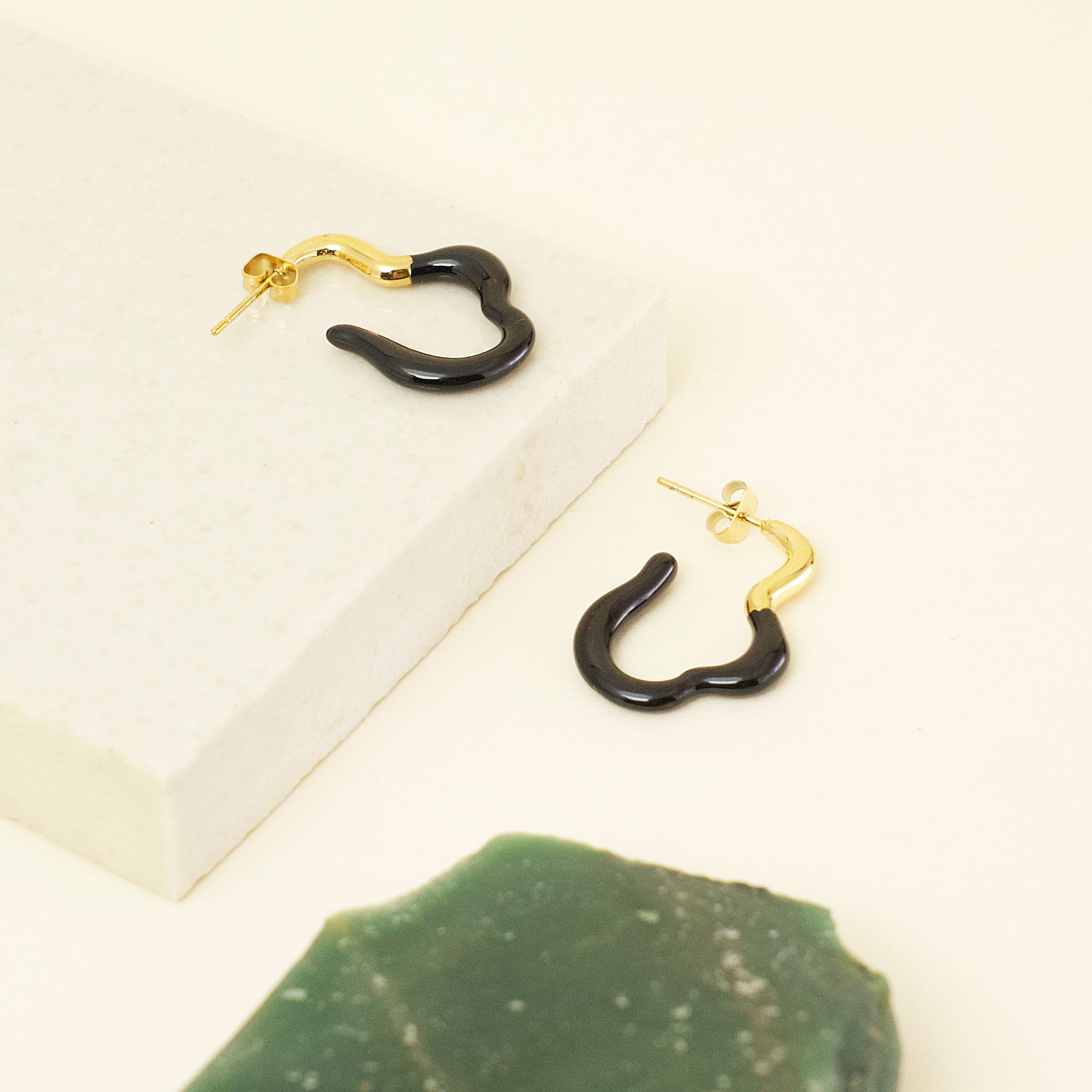 Abstract Cloud Hoop Earrings