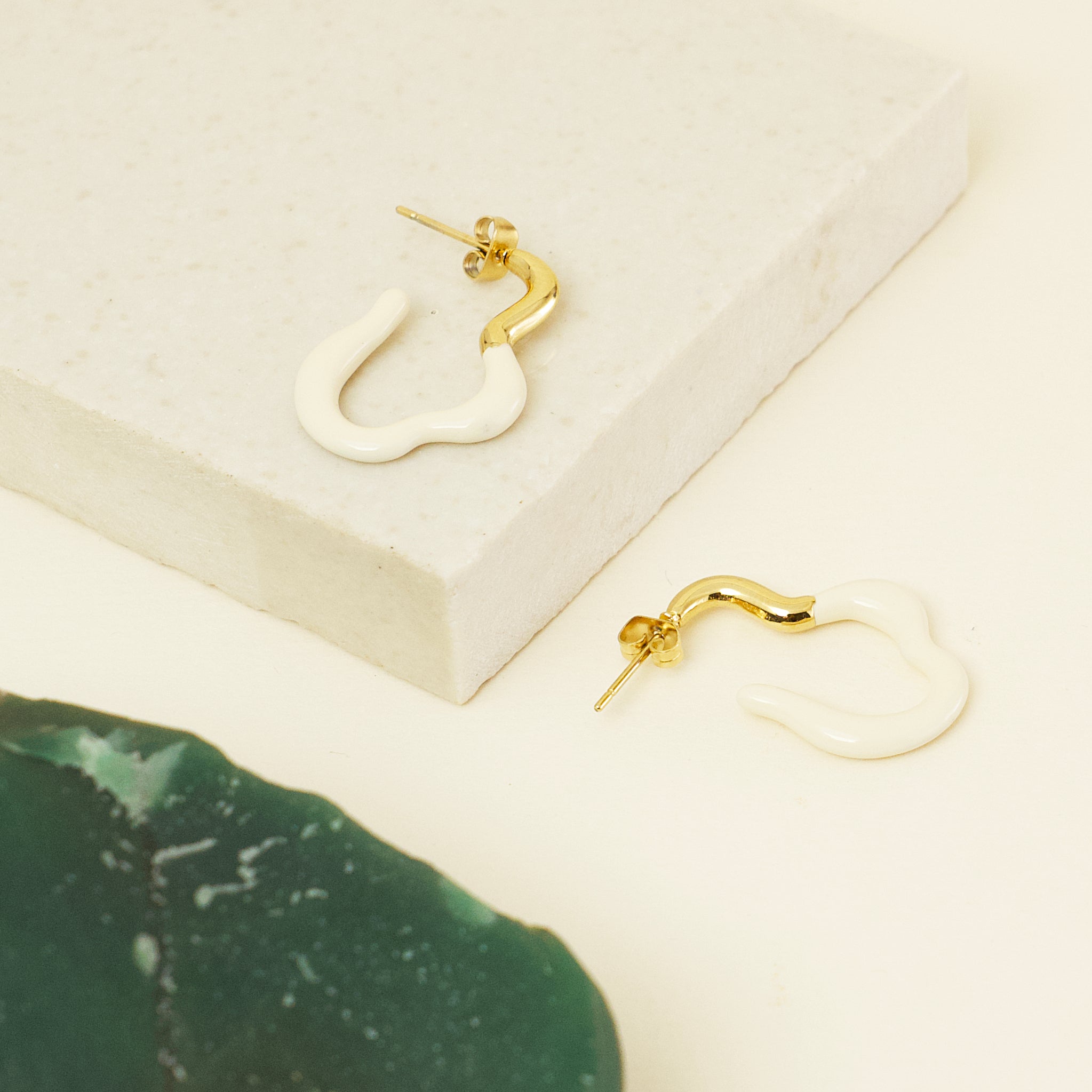 Abstract Cloud Hoop Earrings