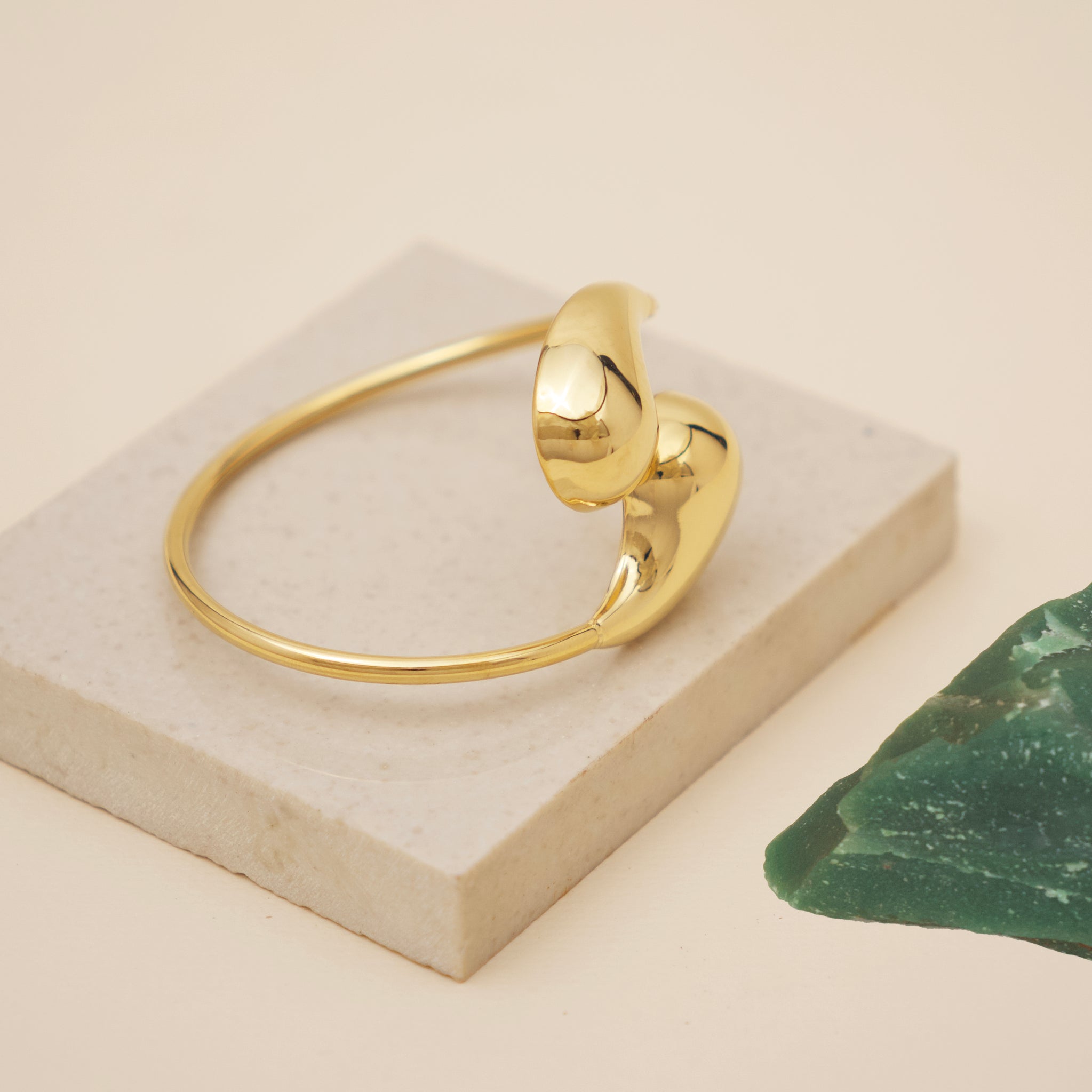 Dual Pear Chunky Bangle