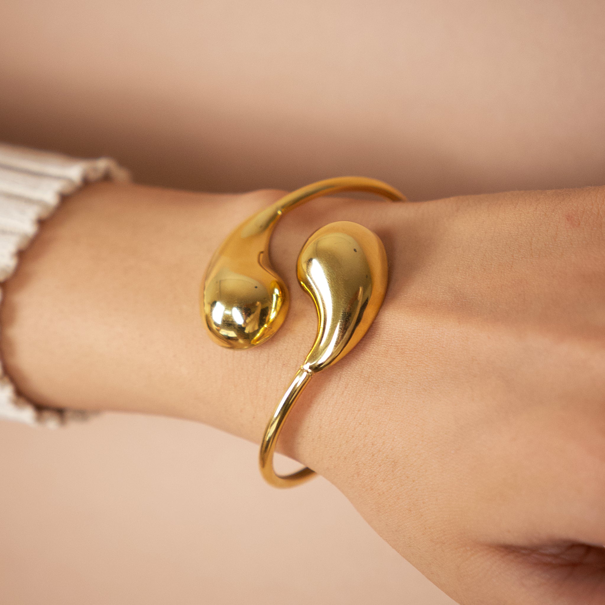 Dual Pear Chunky Bangle