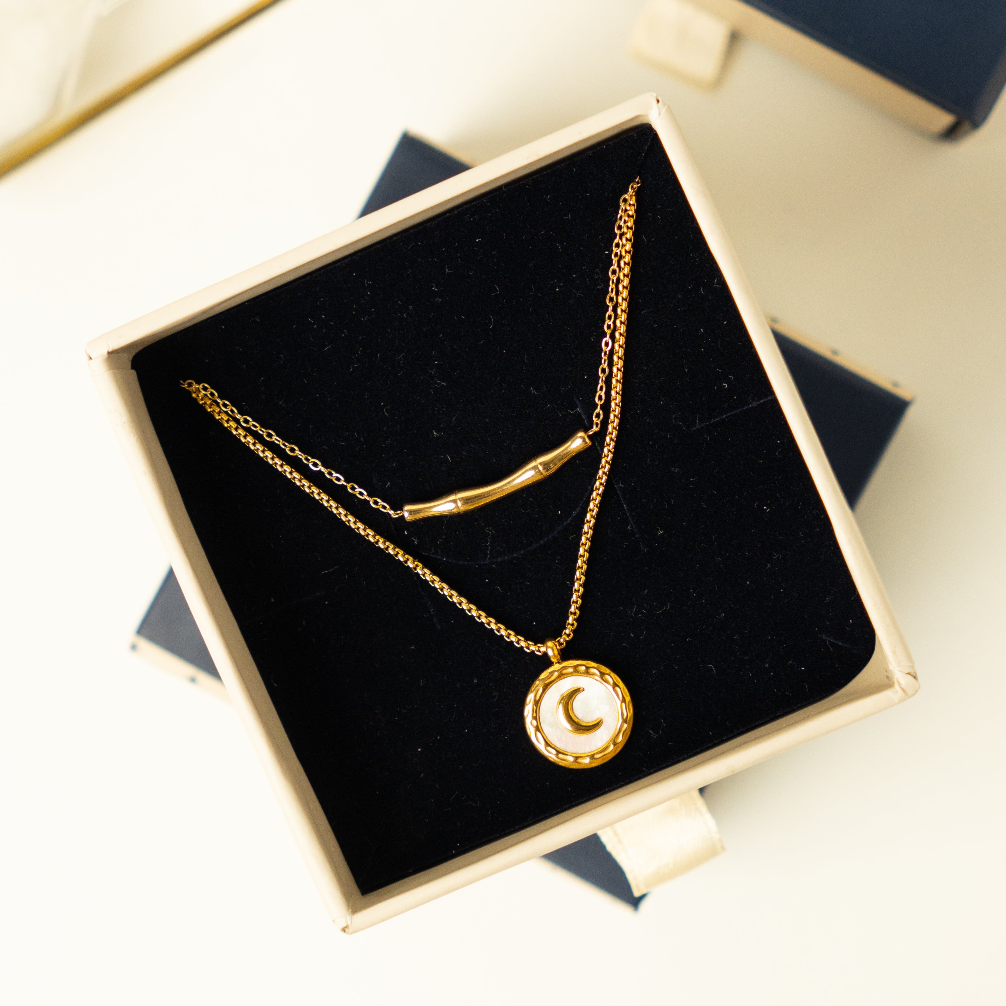 Moonbeam Minimalist Necklace Set