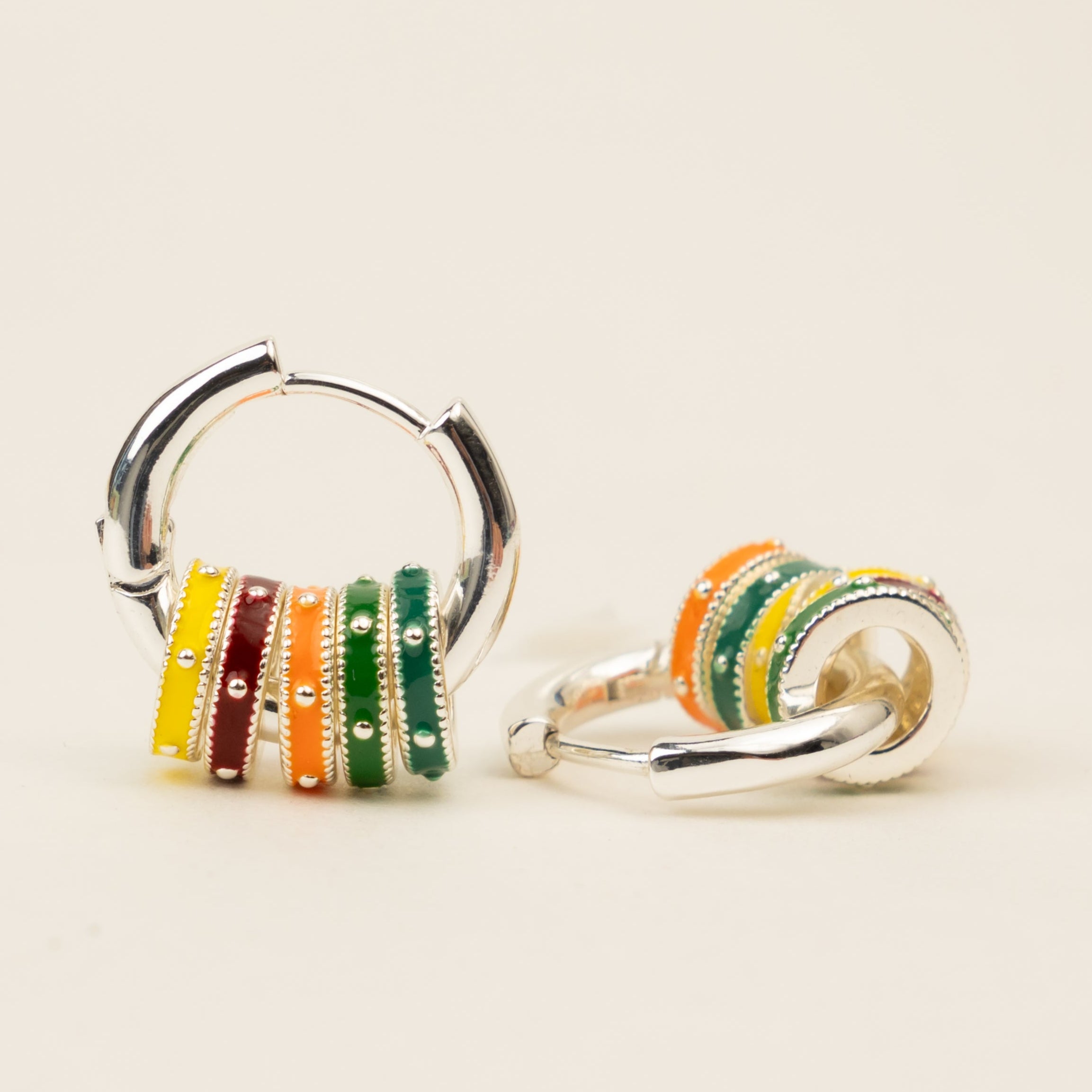 Lunari Silver Hoops