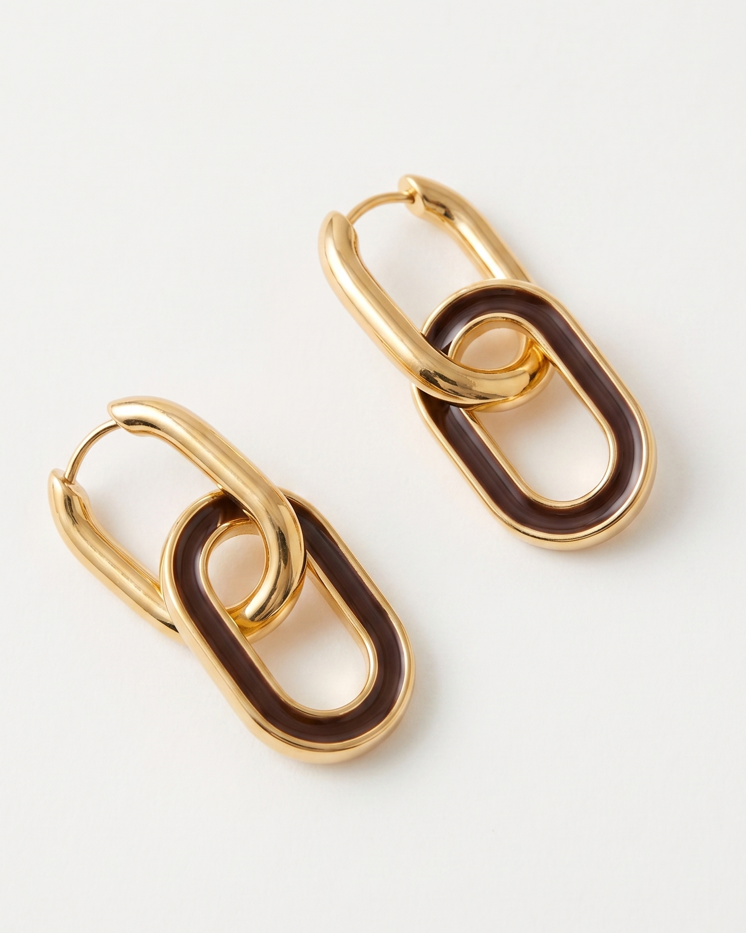 Espresso Link Earrings