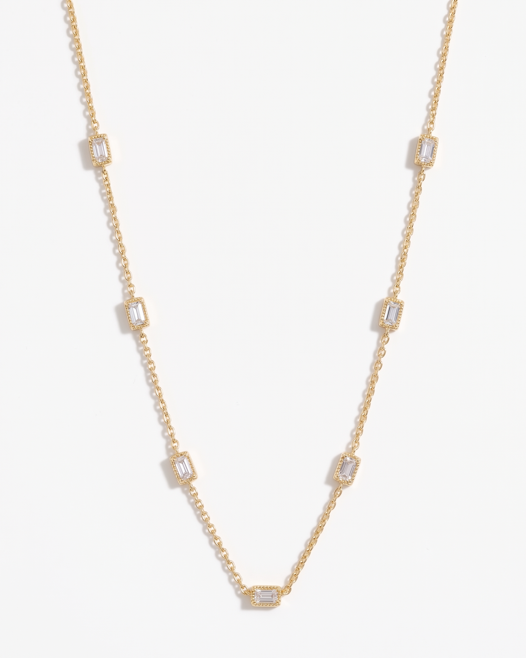 Aurelia Baguette Station Necklace