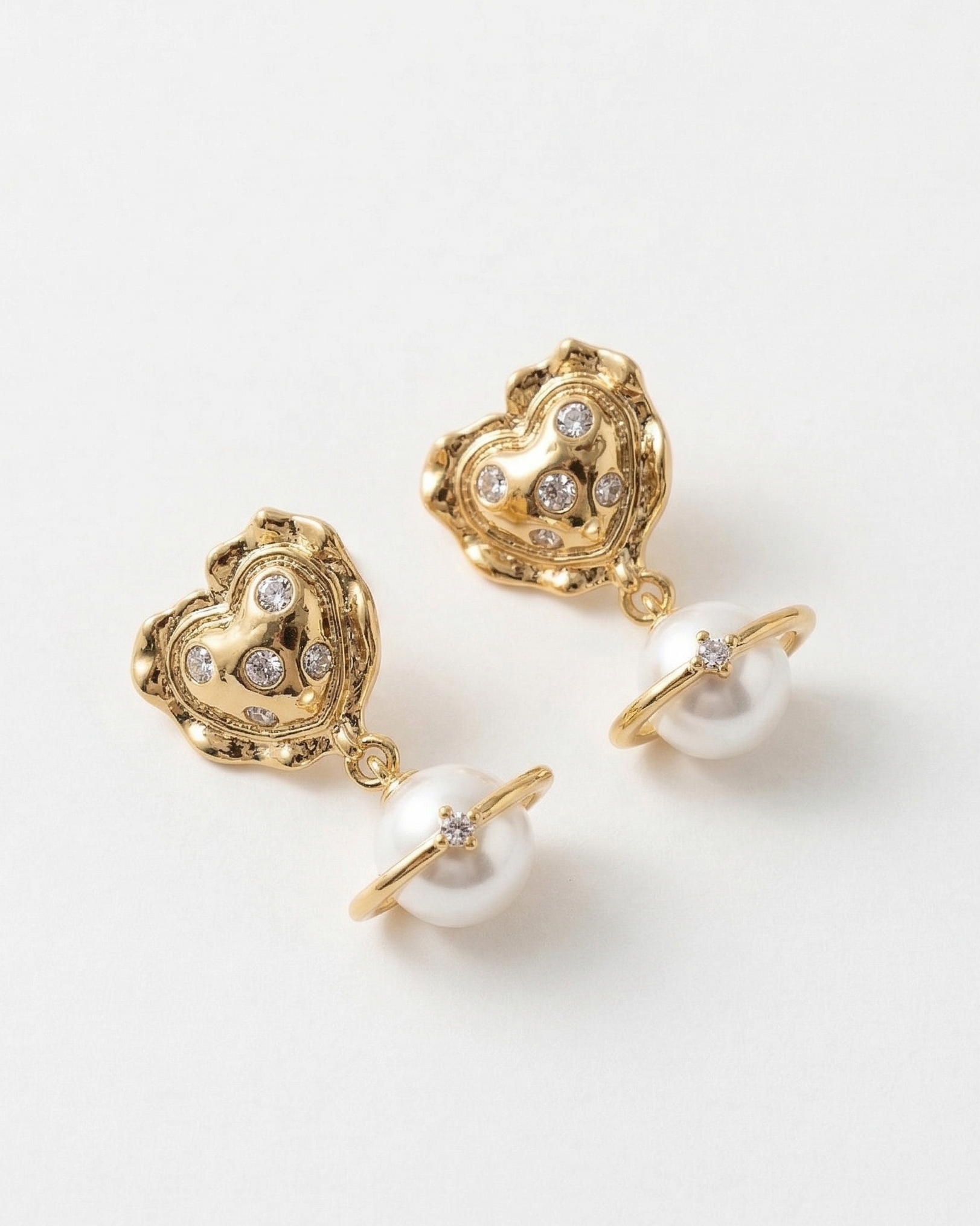 Regal Heart Drop Earrings
