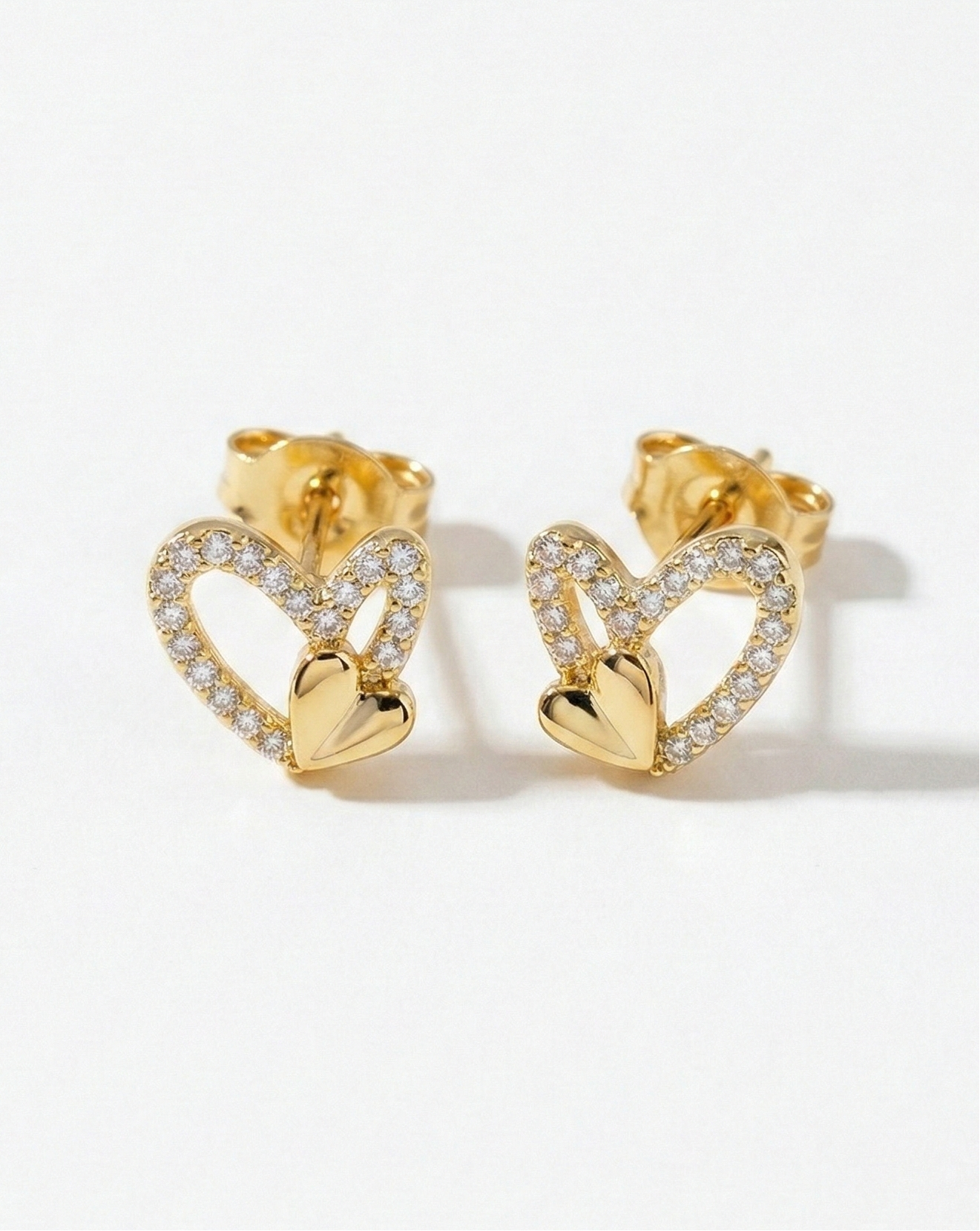 Twin Heart Studs