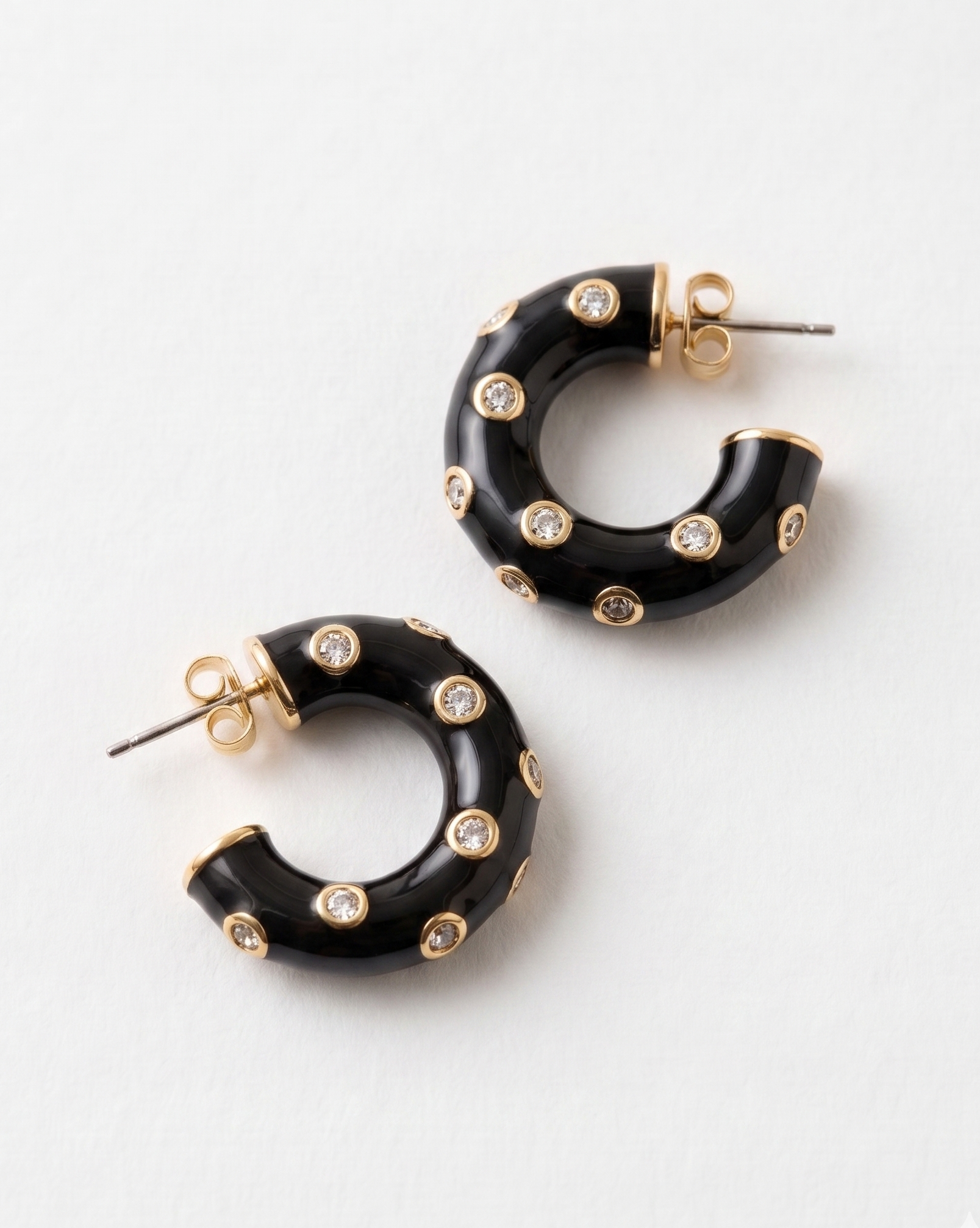 Noir Halo Hoops