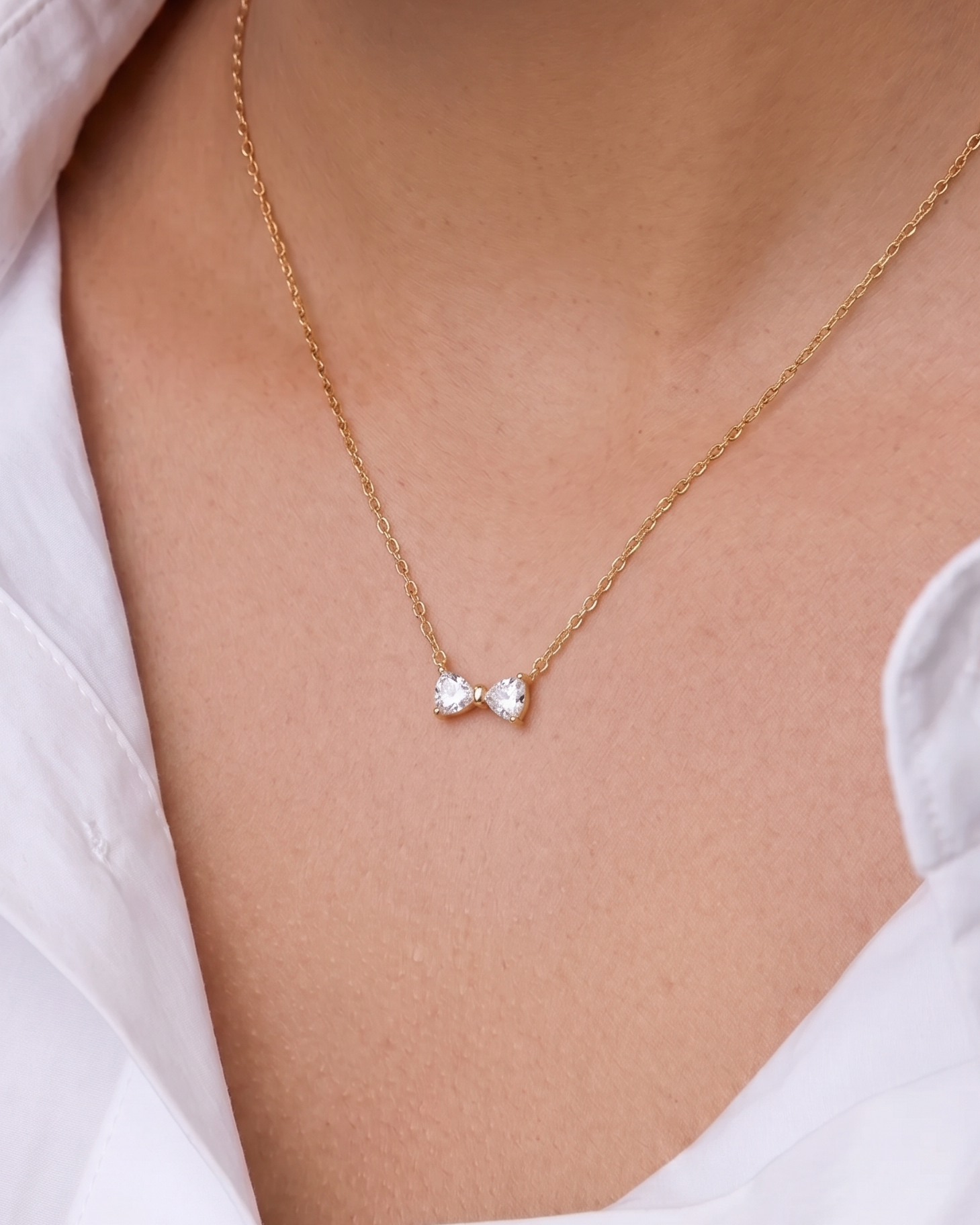 Bow Crystal Necklace