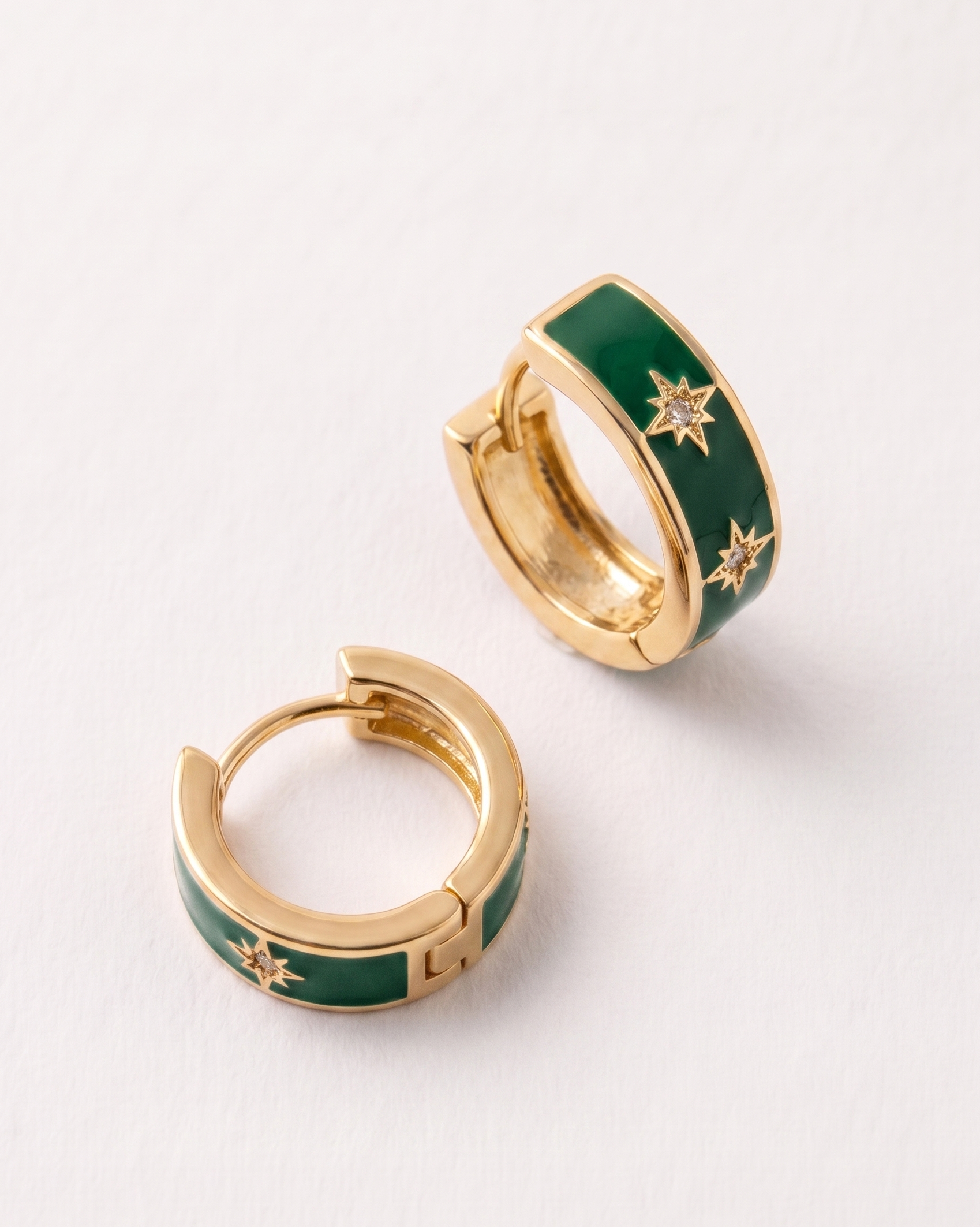 Starlight Enamel Hoops