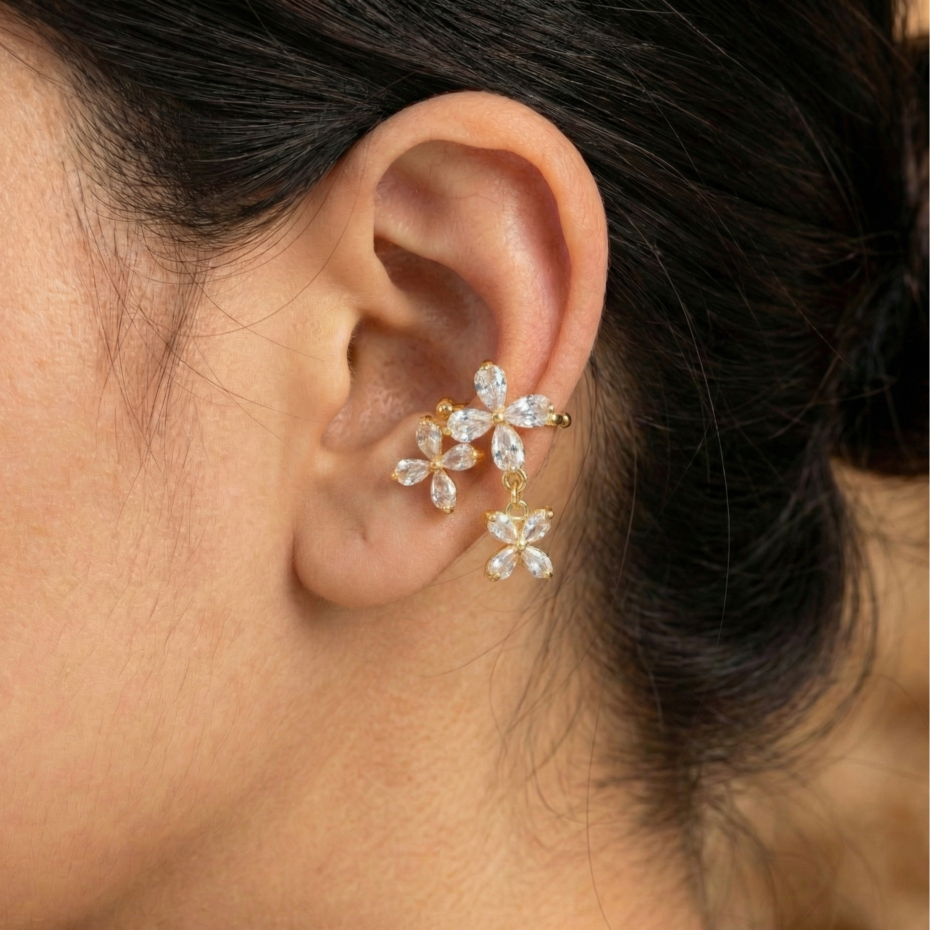 Floral Statement Ear Cuff