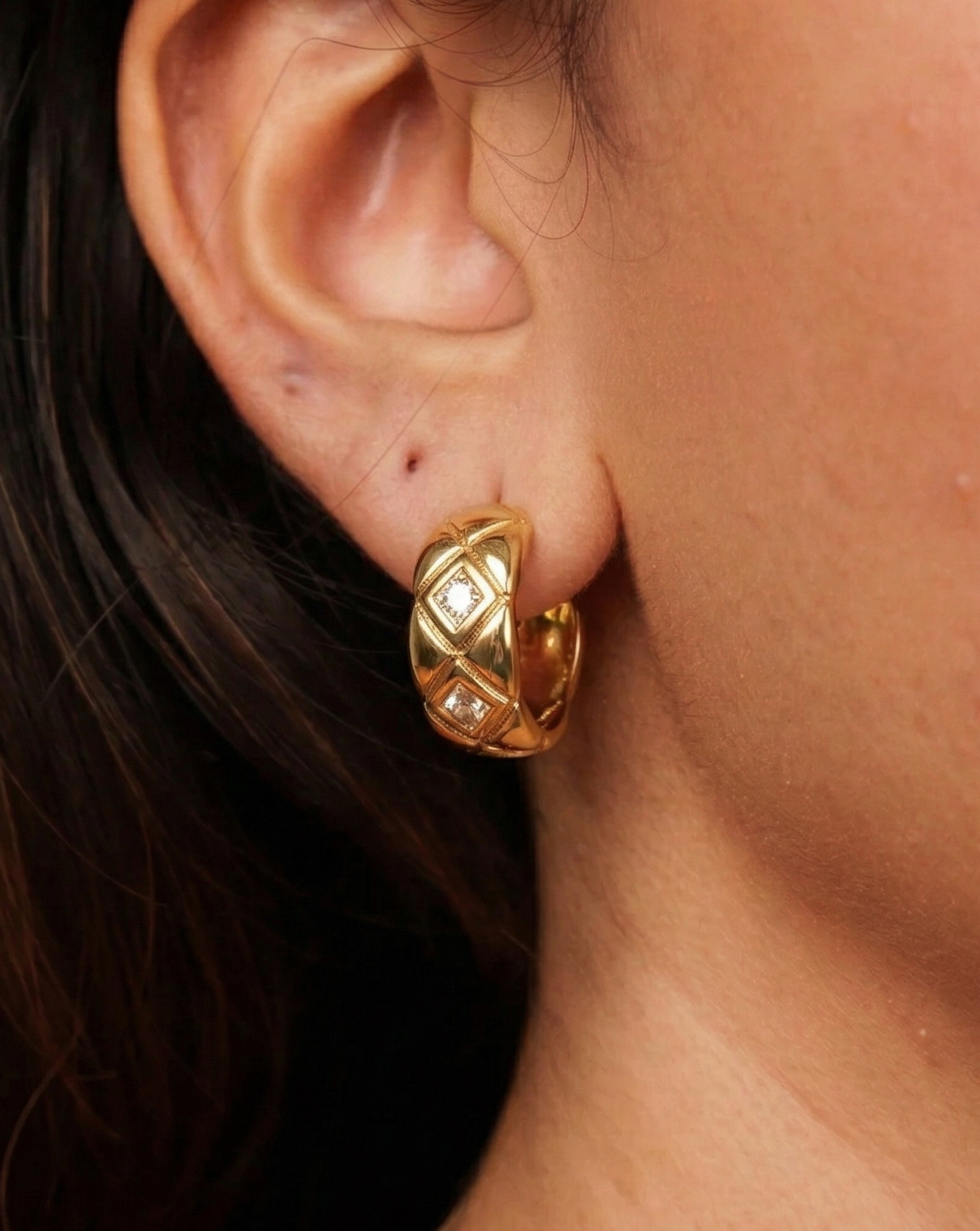 Monaco Quilted Hoops