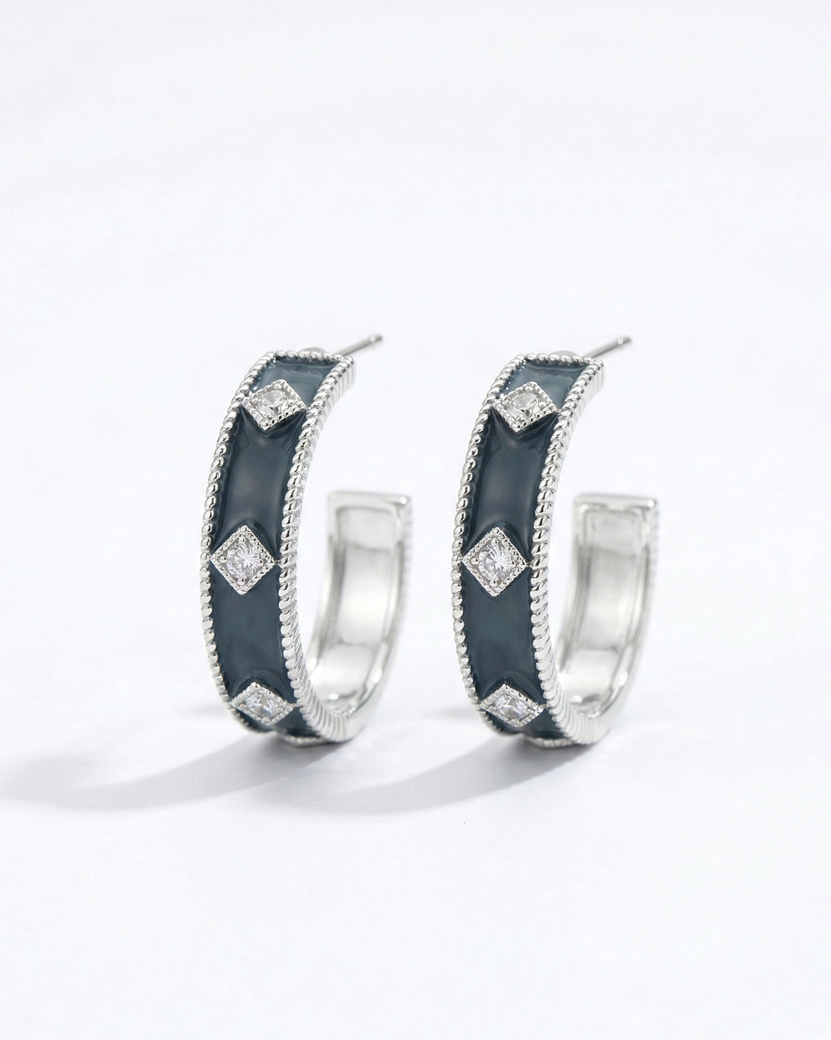 Noir Hoop Earrings