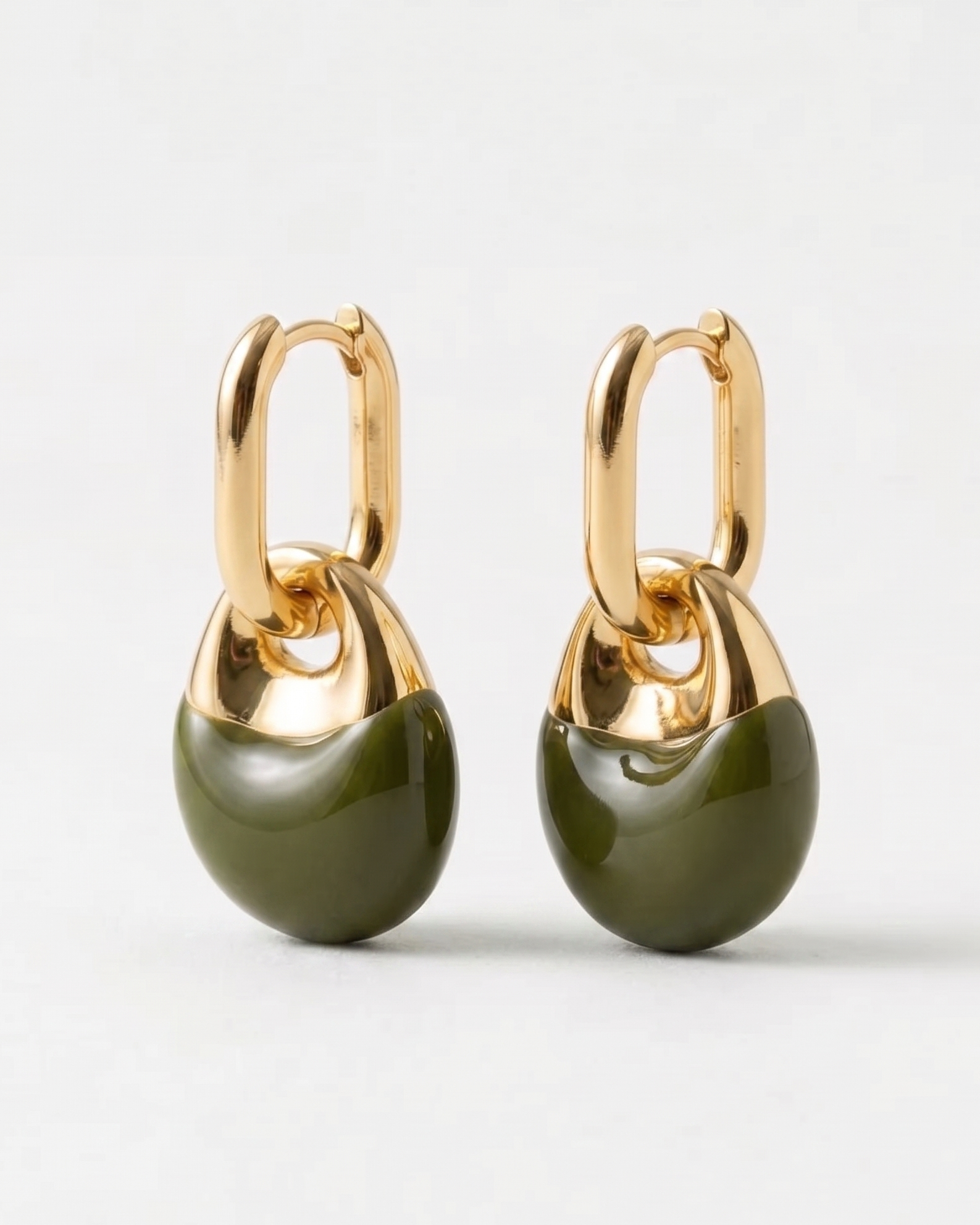 Molten Olive Earrings