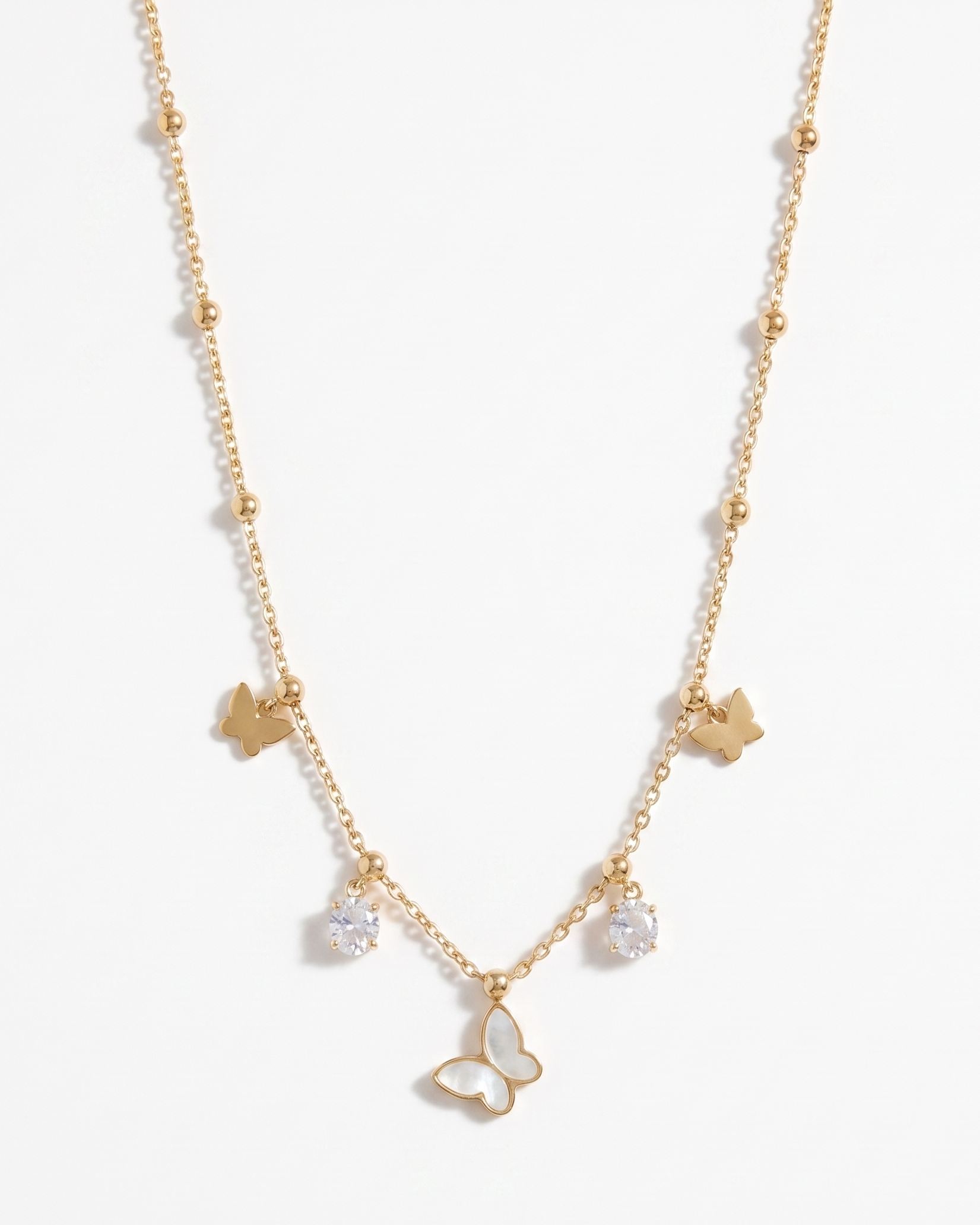 Bead & Butterfly Necklace