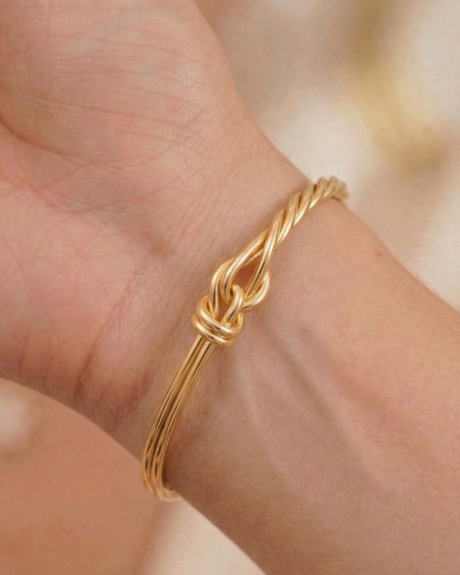 Twisted Knot Cuff Bangle